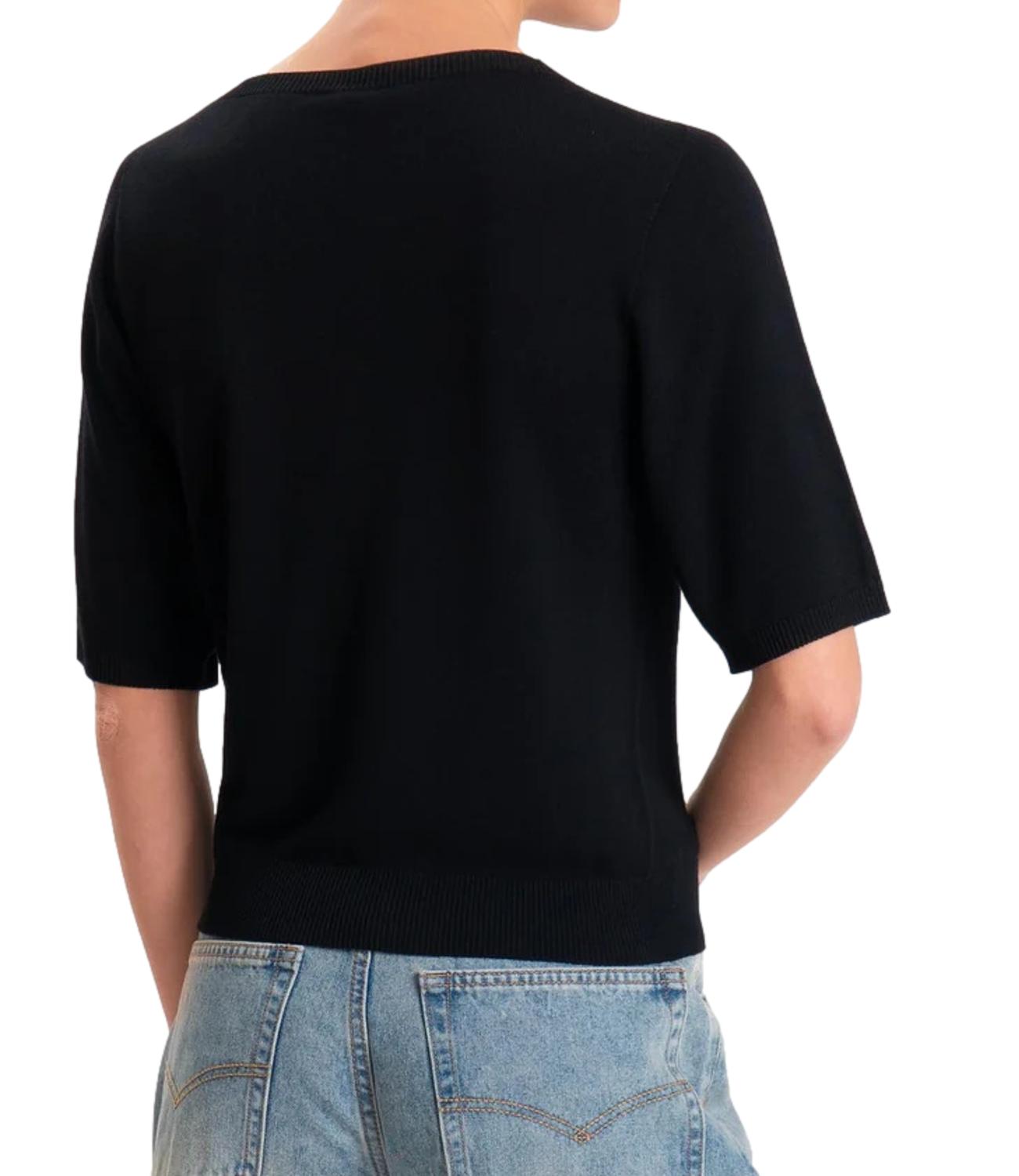Kontatto Maglia Girocollo Nero Donna