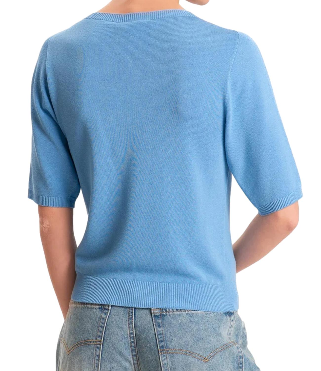 Kontatto Maglia Girocollo Denim Donna