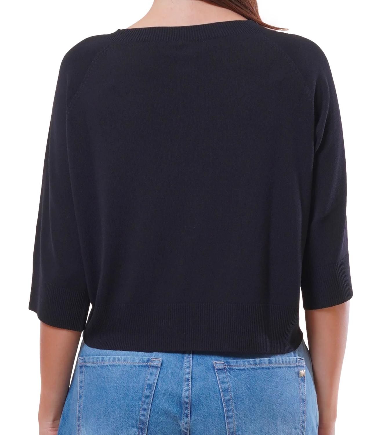 Kontatto Maglia Girocollo Nero Donna