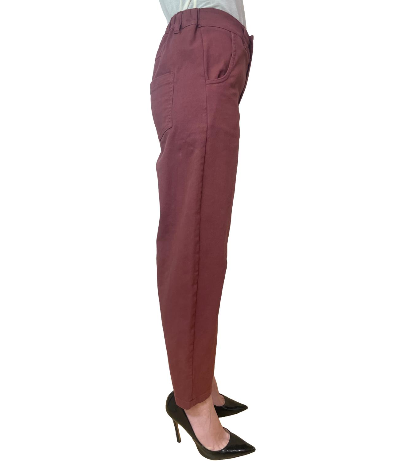 Kontatto Pantalone Barrell Terracotta Donna