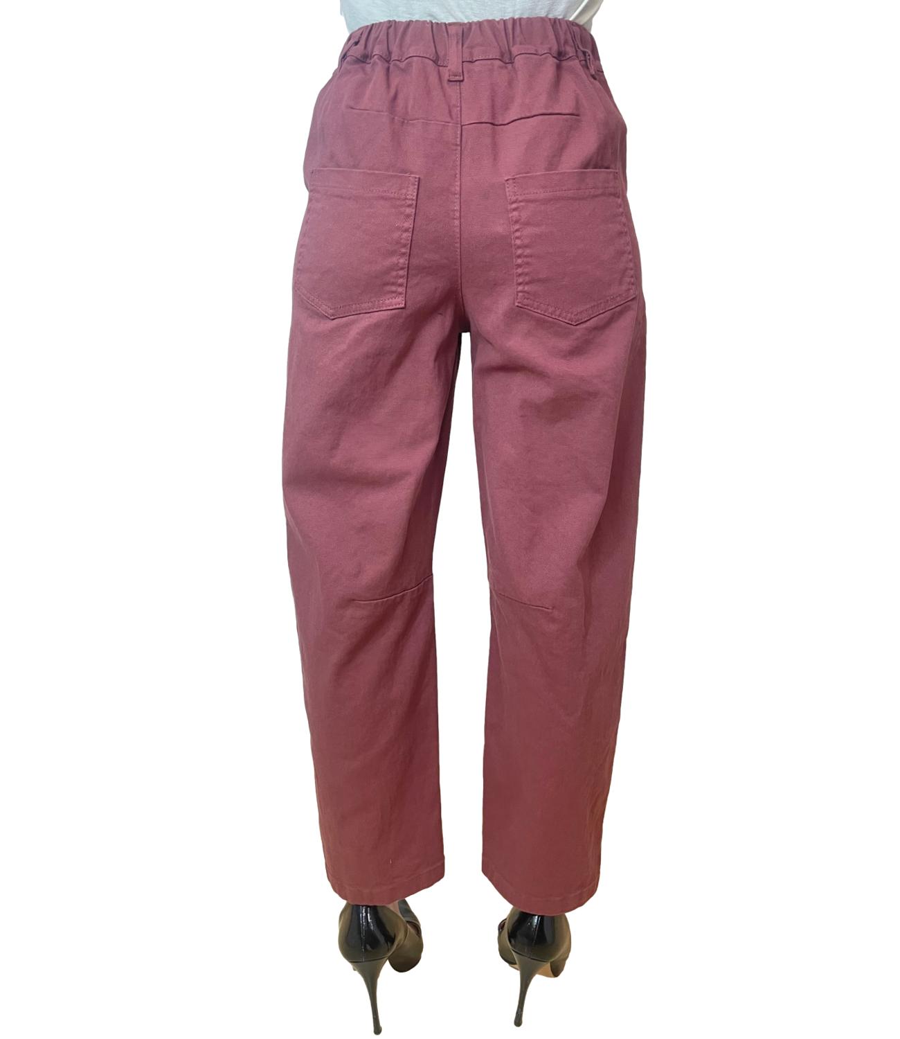 Kontatto Pantalone Barrell Terracotta Donna