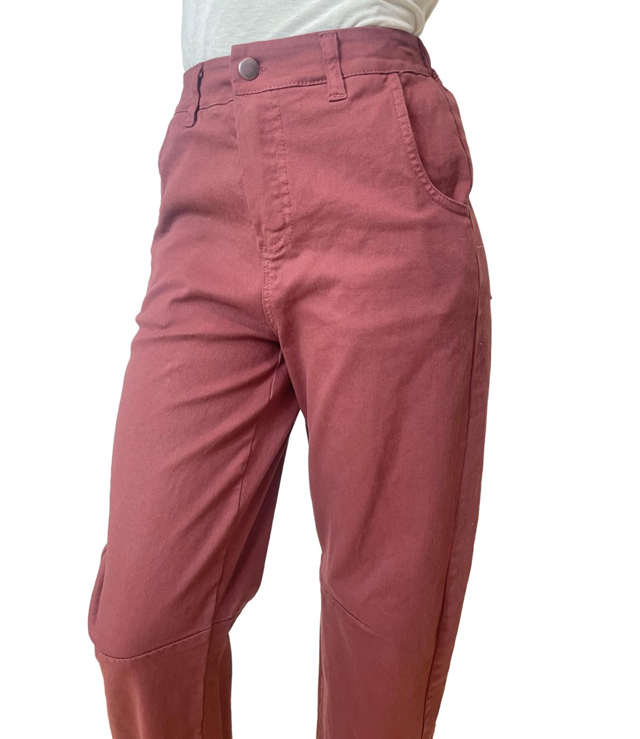 Kontatto Pantalone Barrell Terracotta Donna
