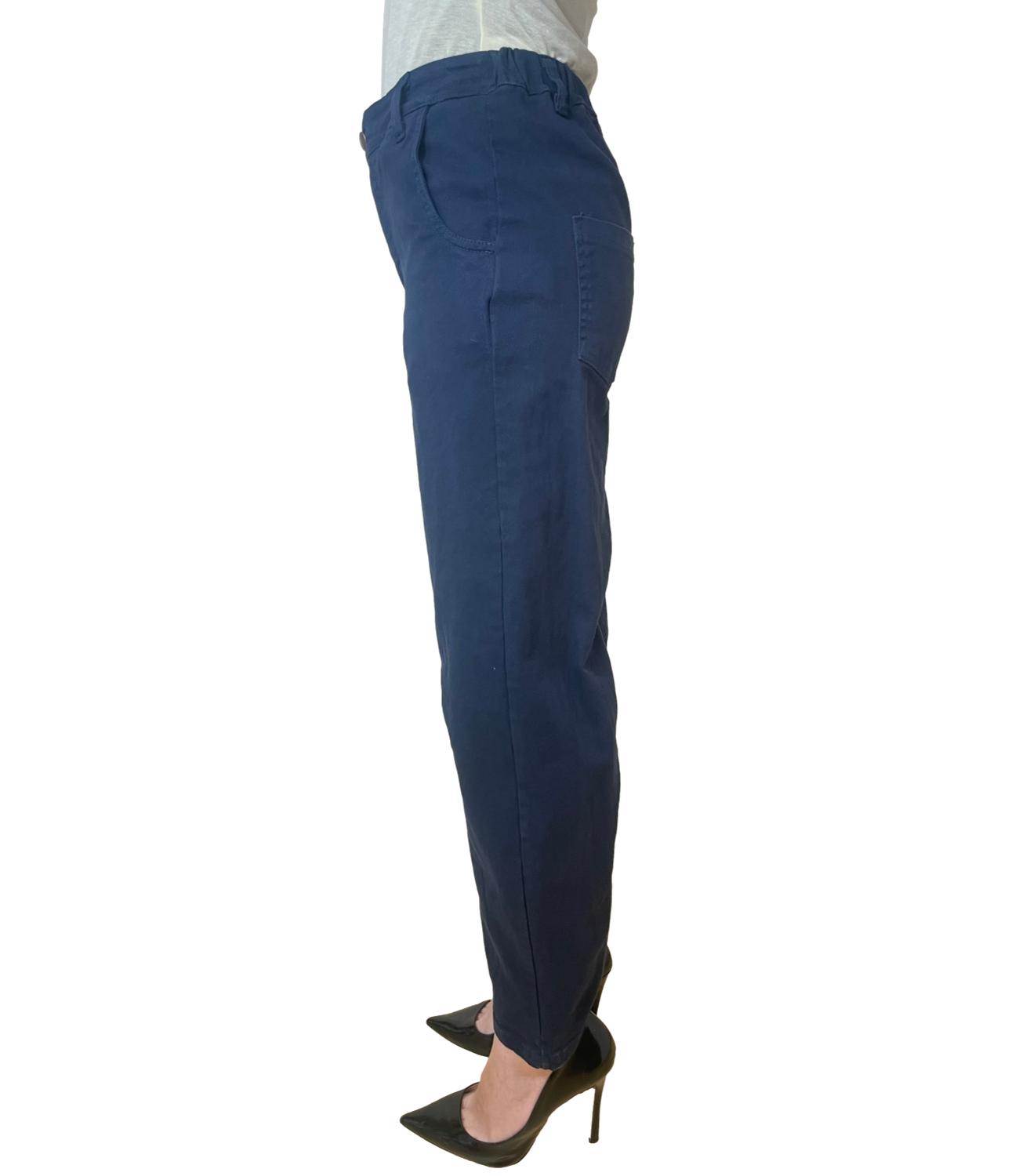 Kontatto Pantalone Barrell Blu Donna