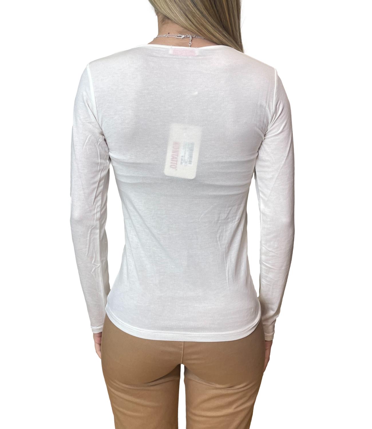 Kontatto Maglia Second Skin Panna Donna