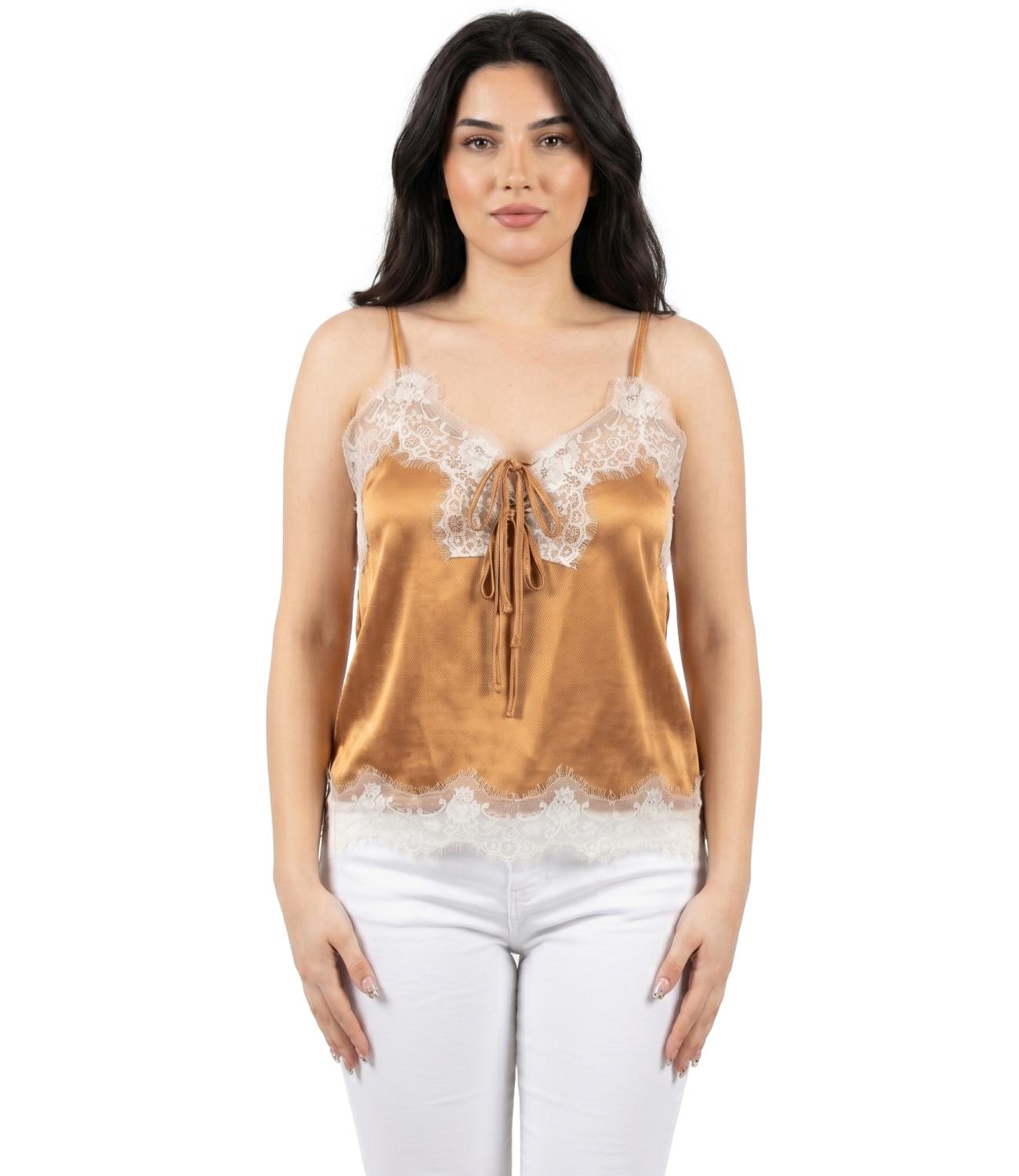 Kontatto Top Pizzo Bruciato Donna