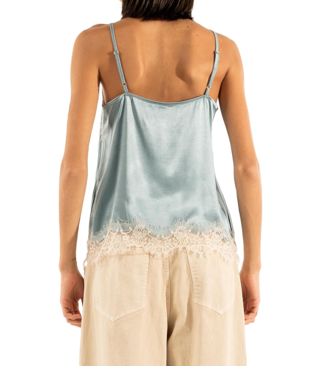 Kontatto Top Pizzo Azzurro Donna