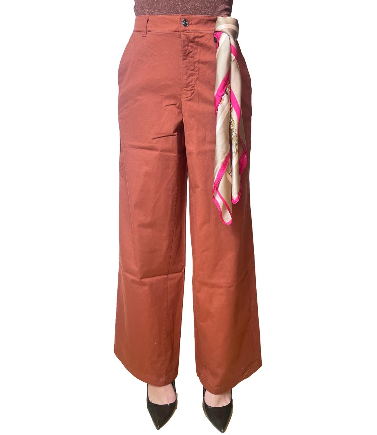 Kontatto Pantalone C/Foulard Ruggine Donna