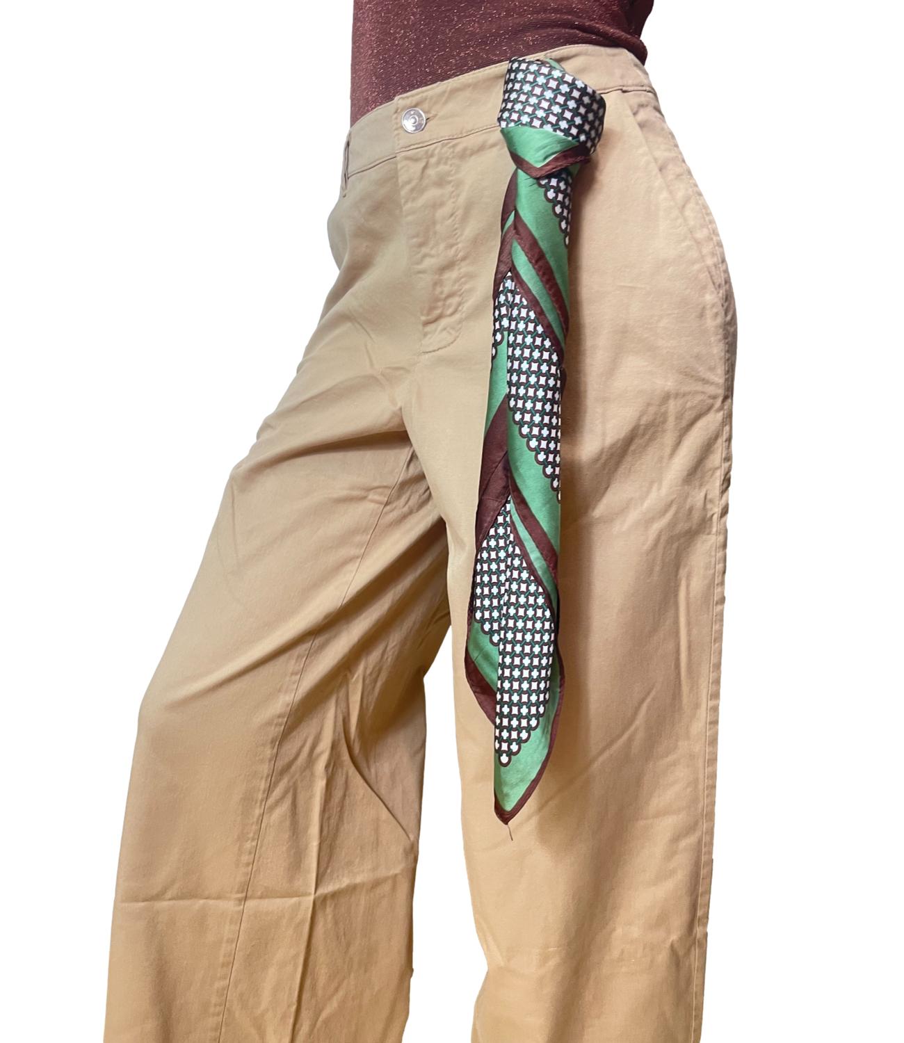 Kontatto Pantalone C/Foulard Avana Donna