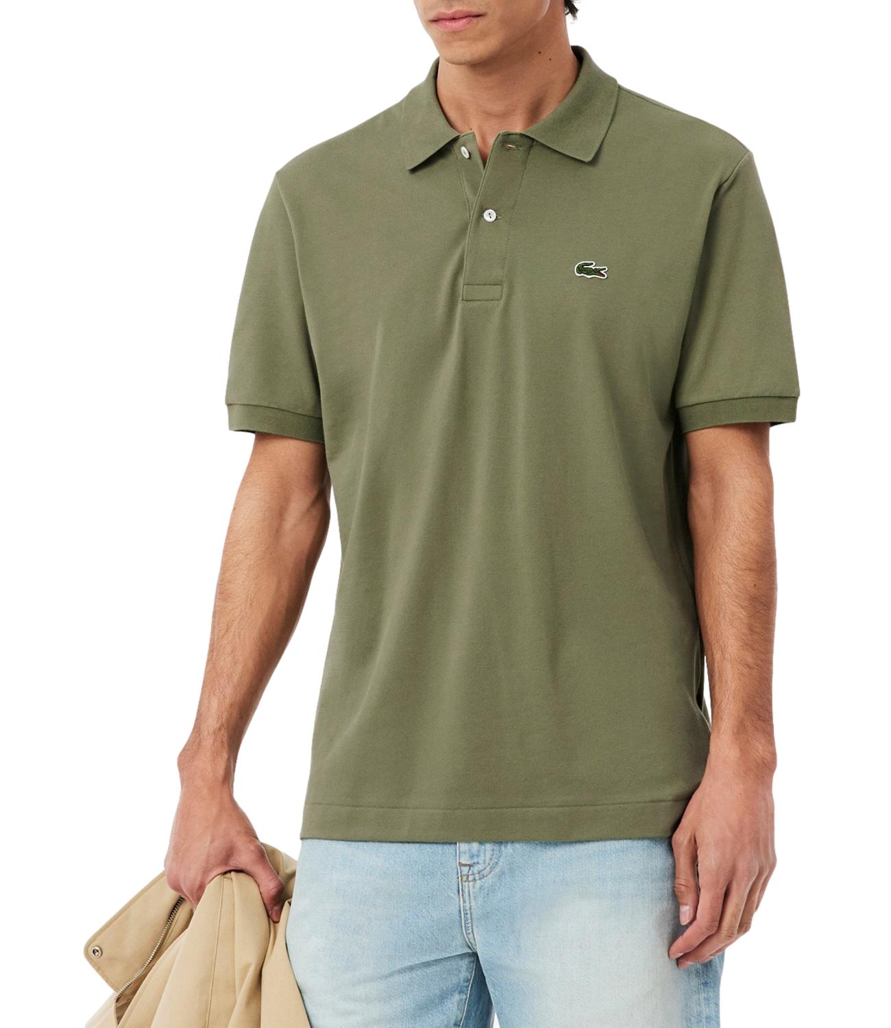 Polo Lacoste verde militare uomo