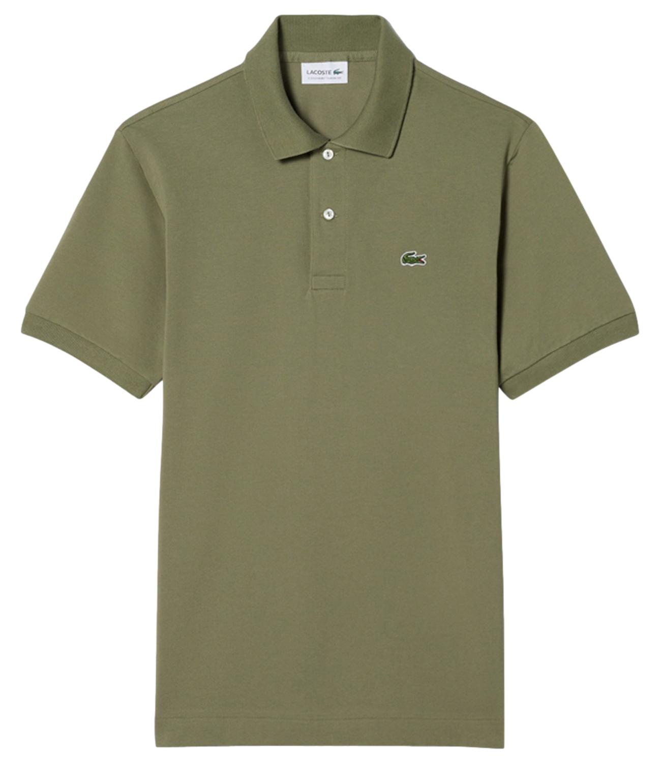 Polo Lacoste verde militare uomo