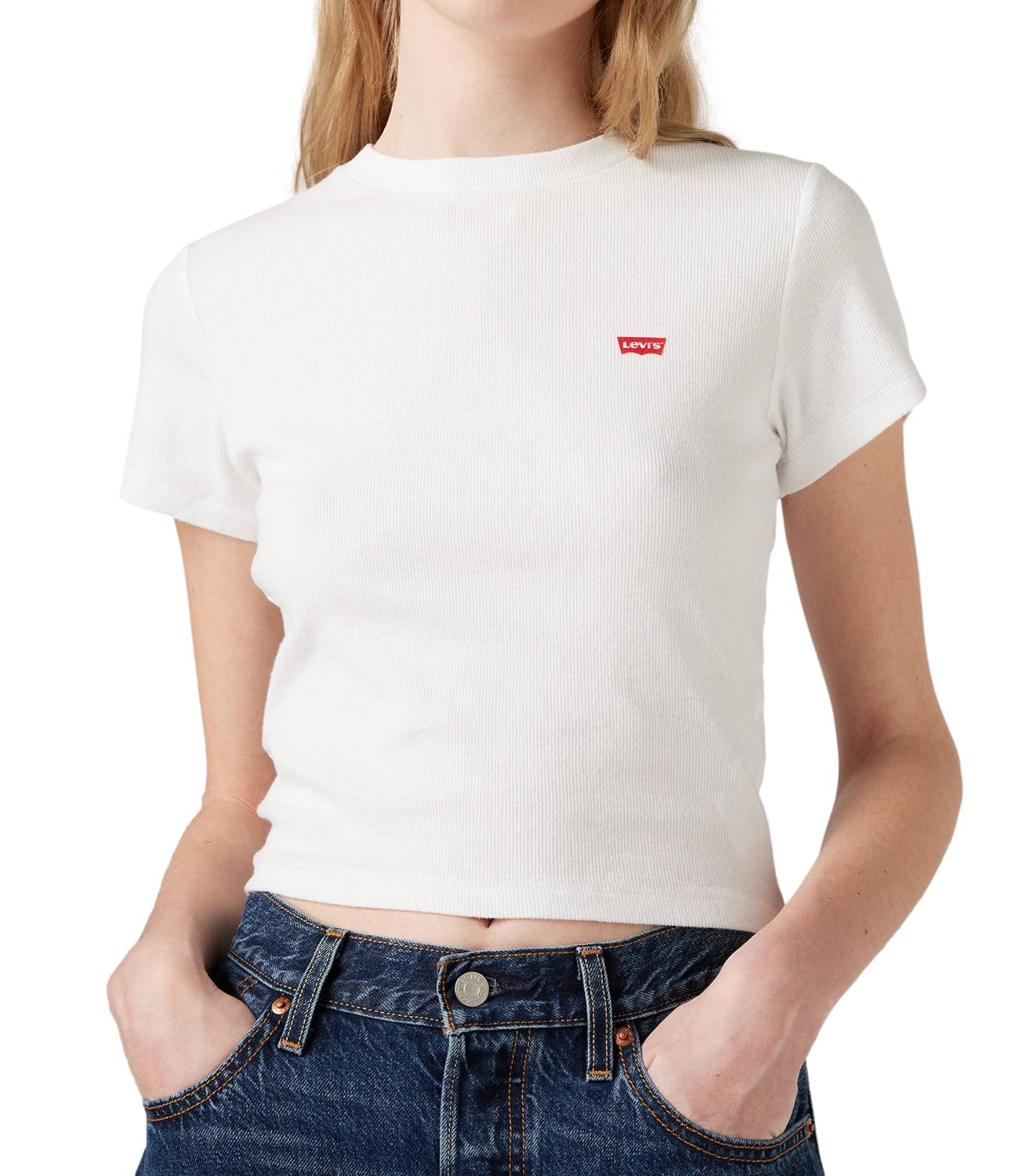 Levi's T-shirt Essential Sporty Tee Emilie Stripe Bright White Donna