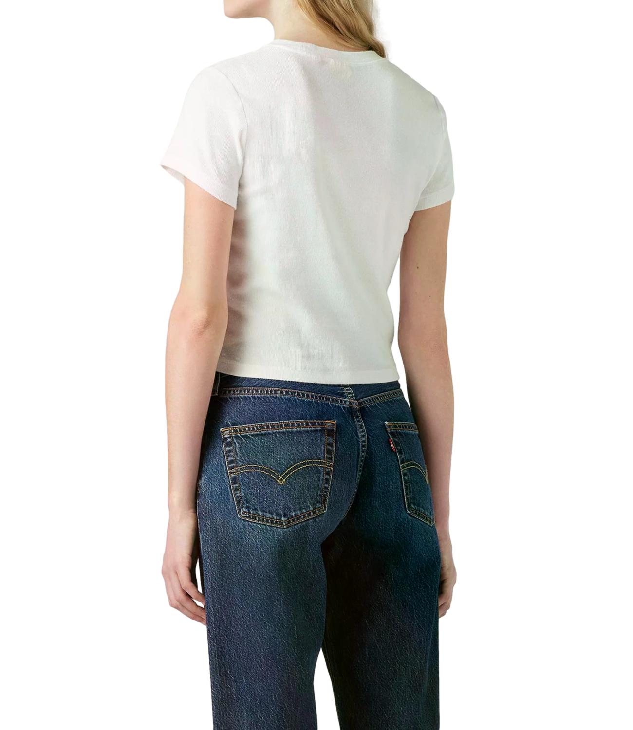 Levi's T-shirt Essential Sporty Tee Emilie Stripe Bright White Donna