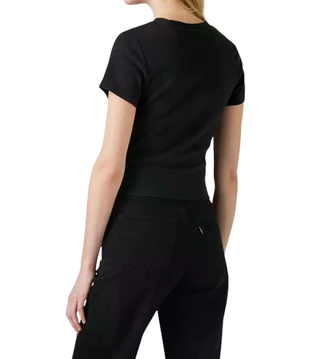 Levi's T-shirt Essential Sporty Tee Stripe Bright Nera Donna