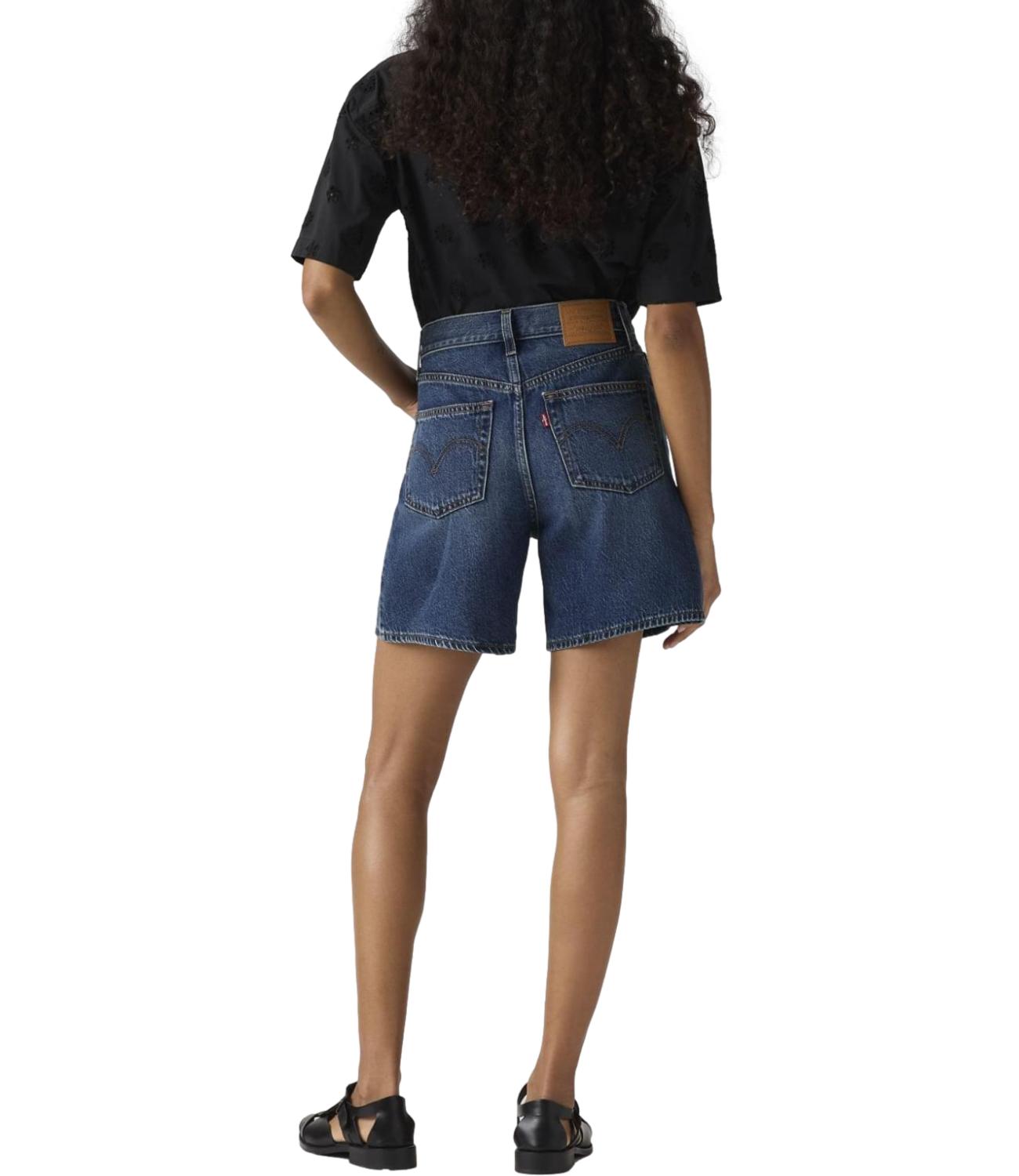 Levi's HIGH BAGGY SHORT Denim Scuro Donna