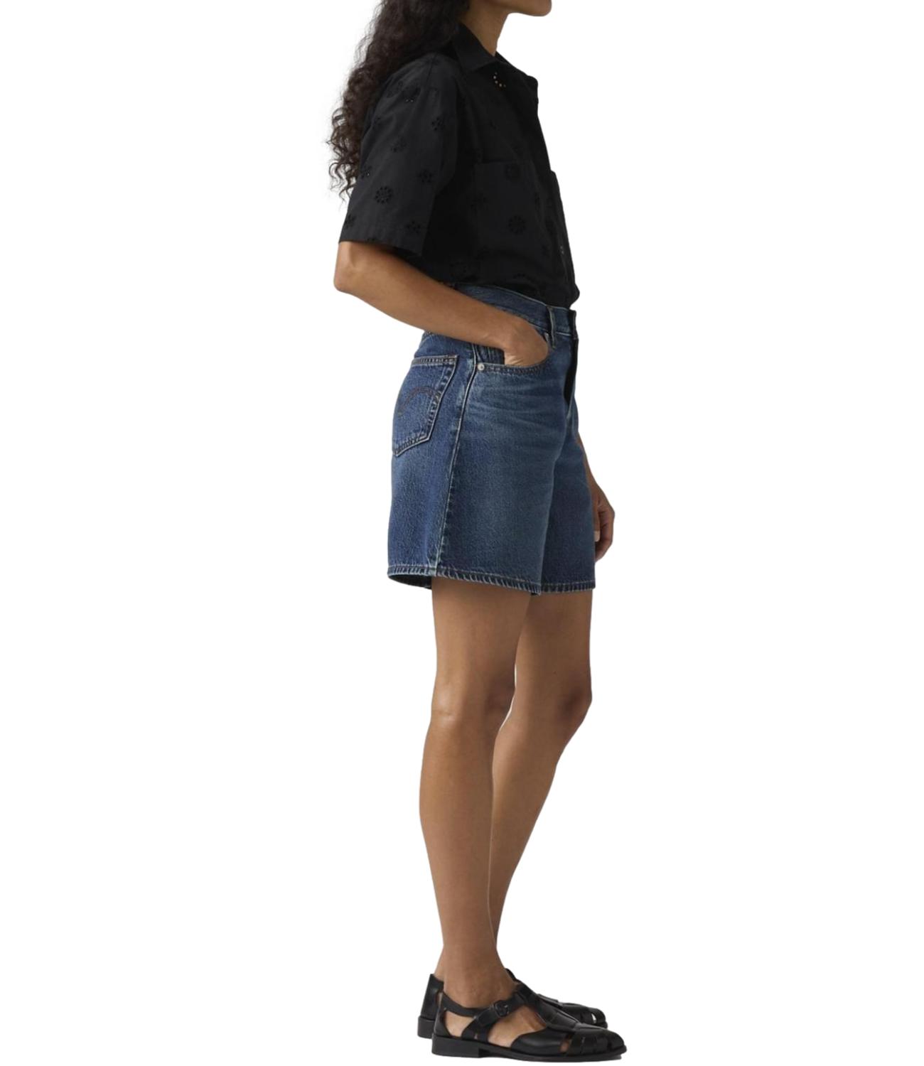 Levi's HIGH BAGGY SHORT Denim Scuro Donna