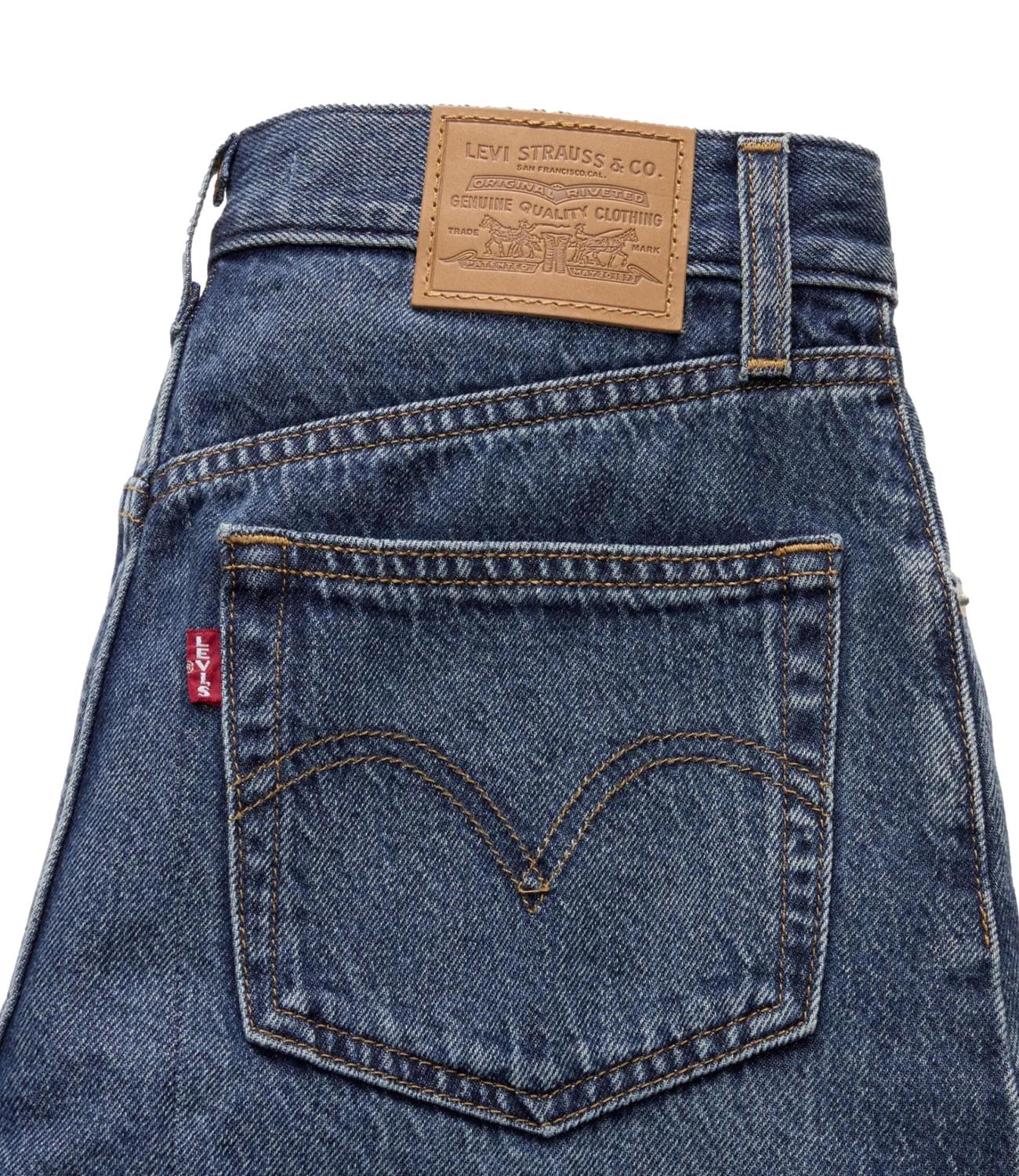 Levi's HIGH BAGGY SHORT Denim Scuro Donna