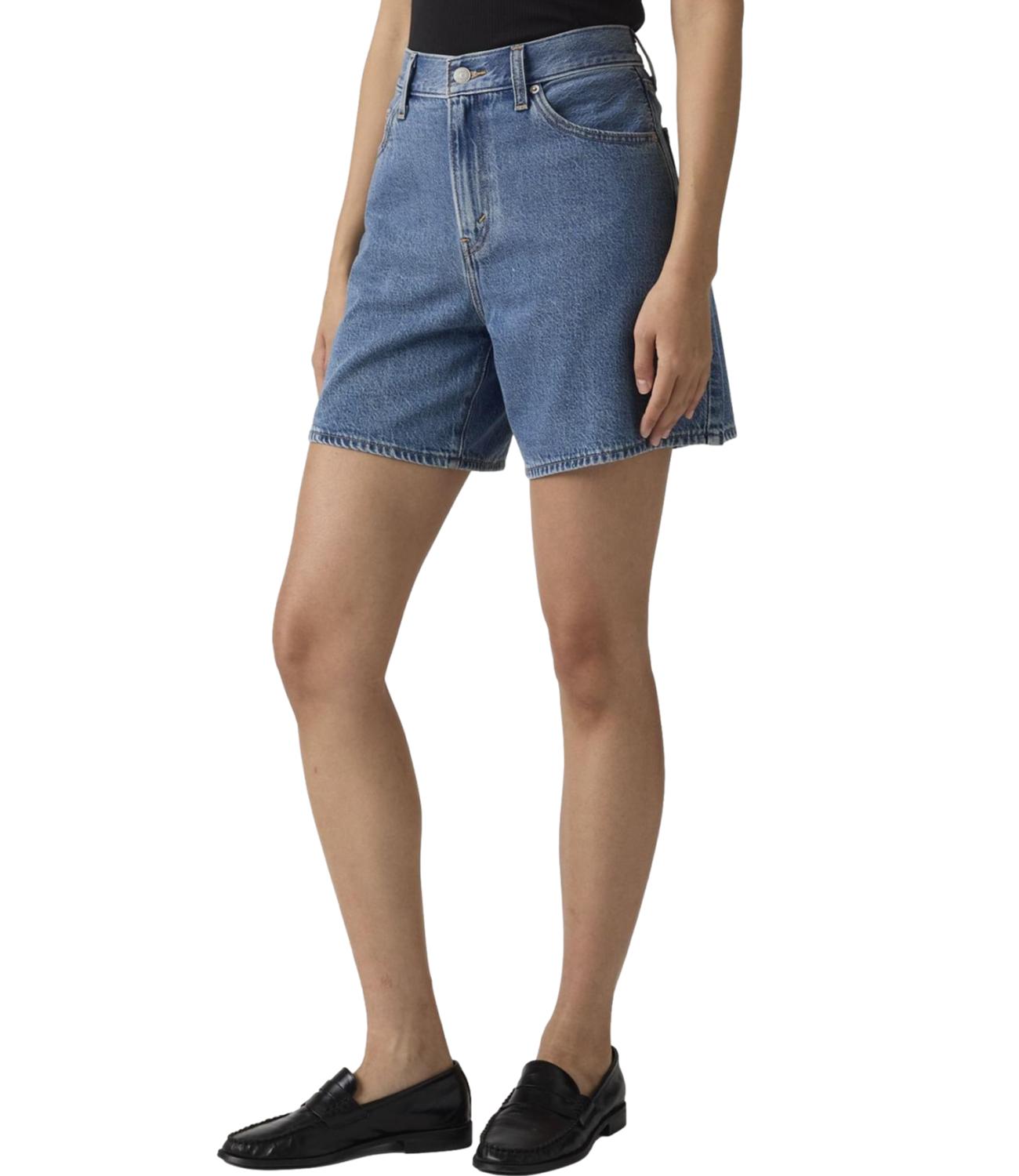 Levi's HIGH BAGGY SHORT Denim Chiaro Donna