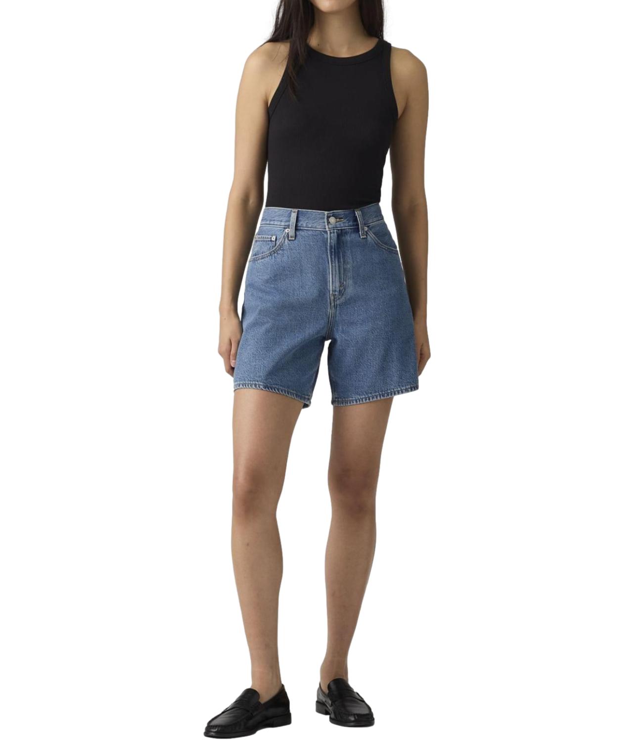 Levi's HIGH BAGGY SHORT Denim Chiaro Donna