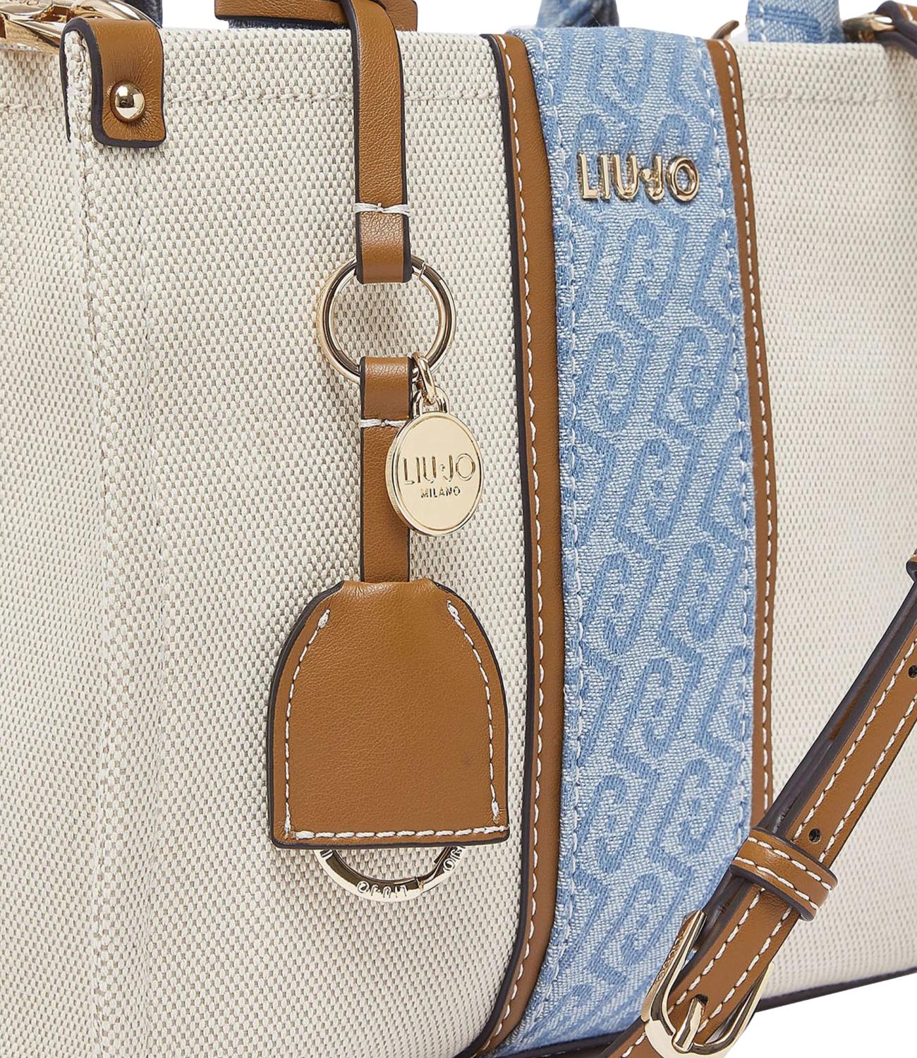 Liu Jo Borsa Jacquard Neutro/Denim Donna