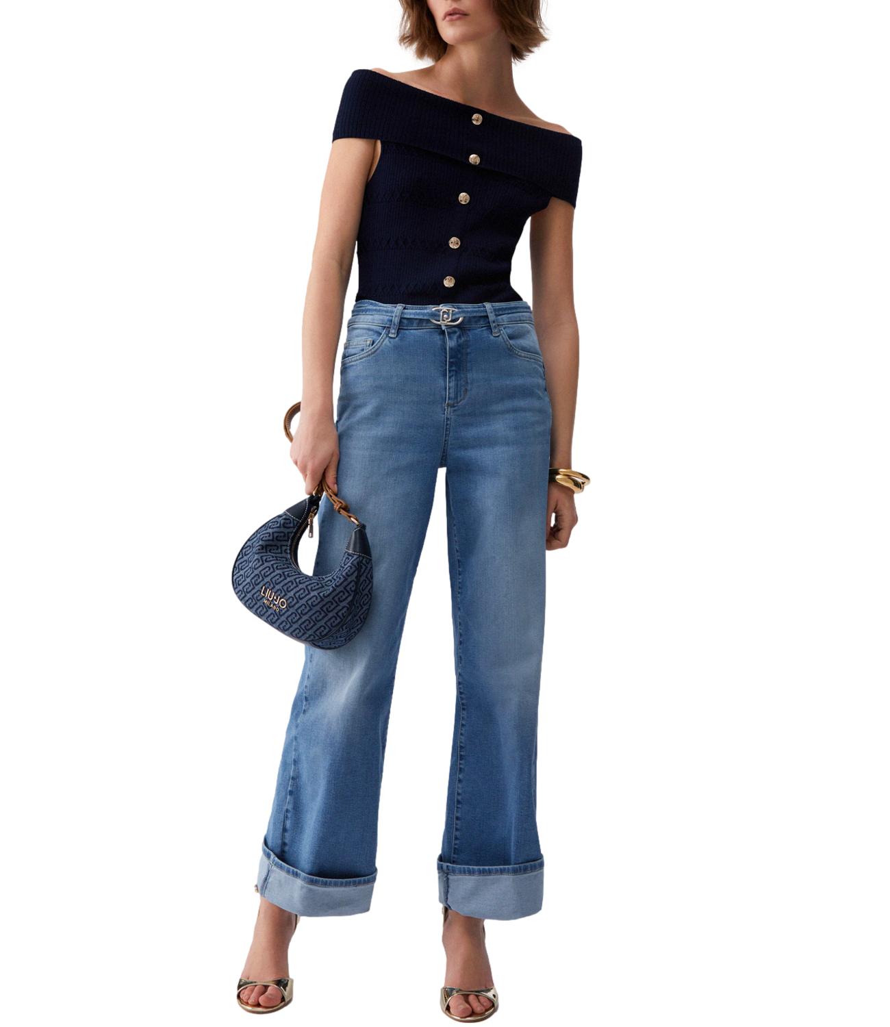 Liu Jo Jeans B.UP GOOD CROPPED H.W. Blue Summer Good Donna