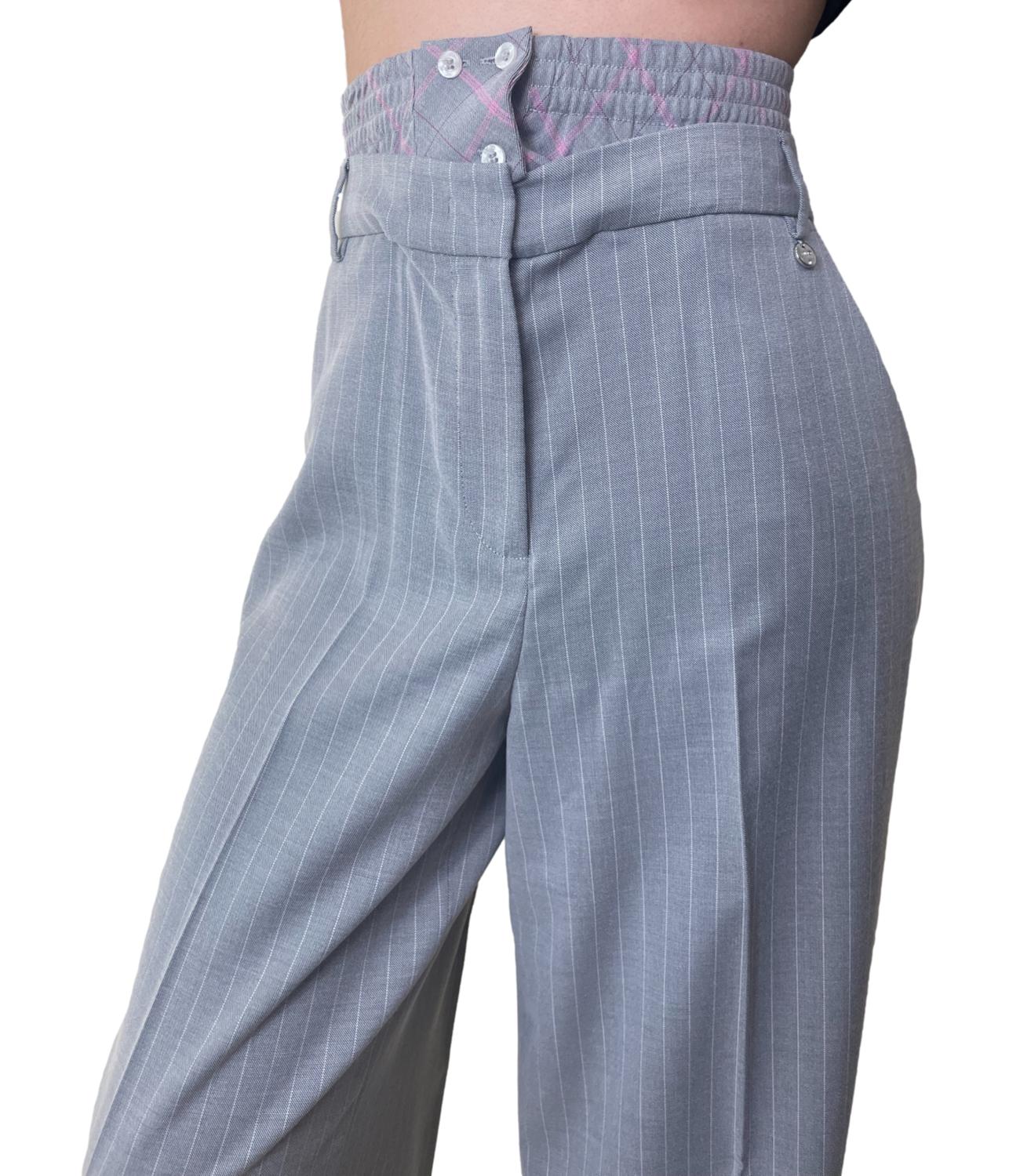 Liu Jo Pantalone Pesca/Grigio Gessato Donna