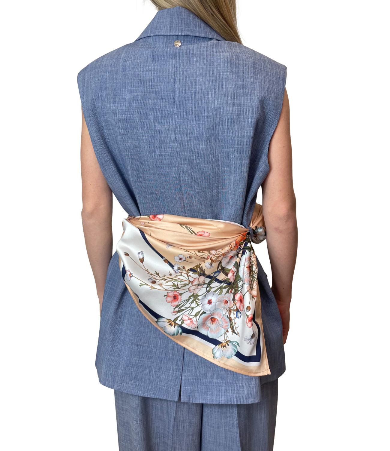 Liu Jo Gilet Blu Effect Denim Donna
