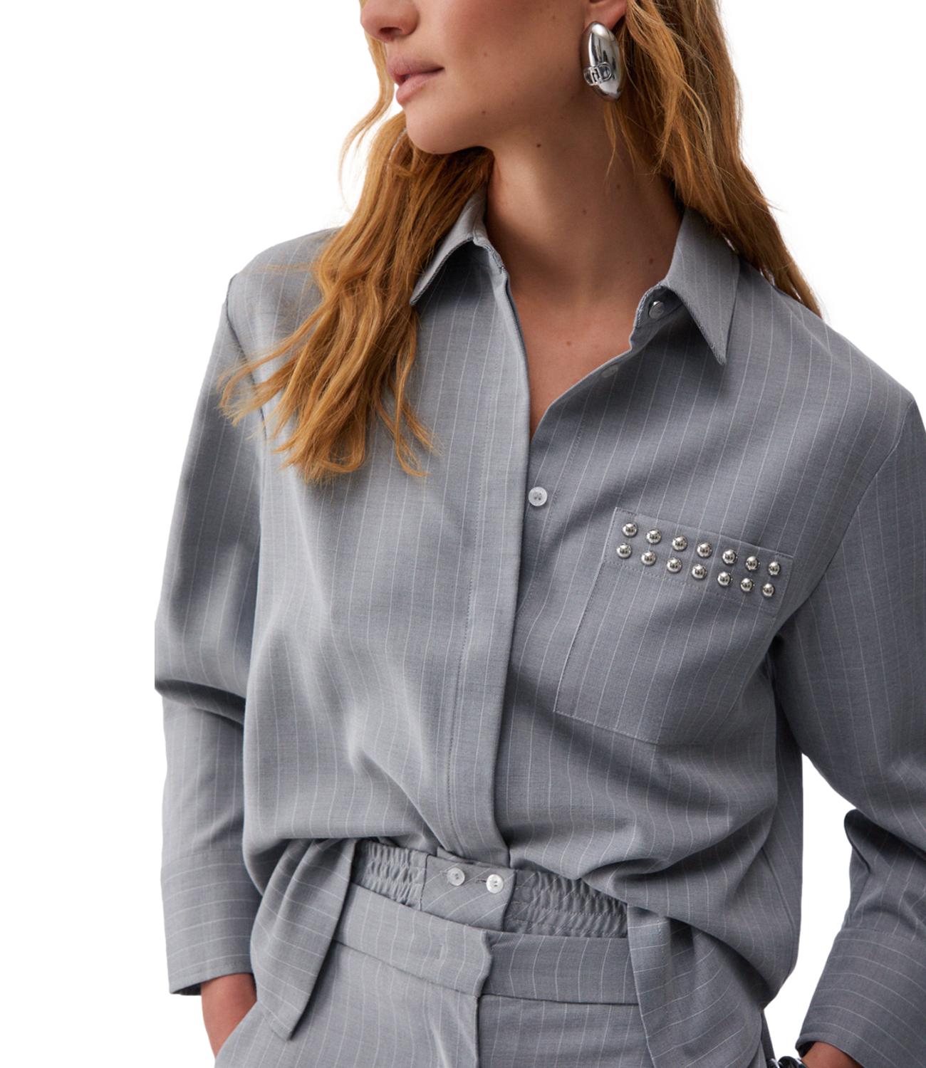 Liu Jo Camicia Grigio Gessato Donna