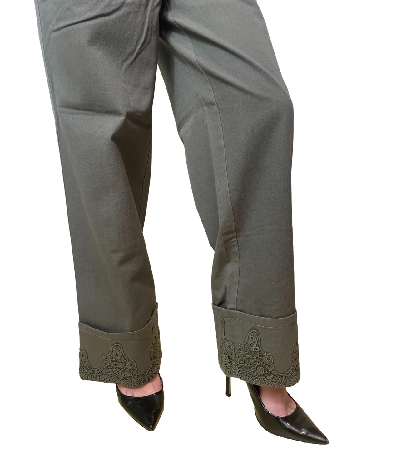 Liu Jo Pantalone Dark Olive Donna