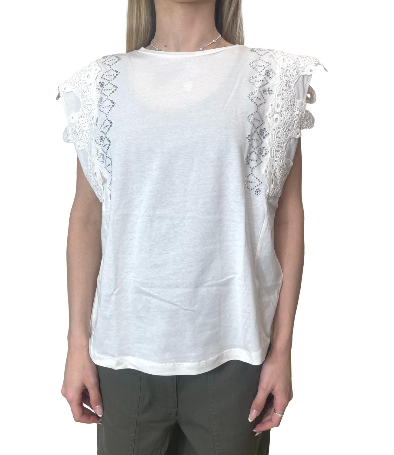 Liu Jo T-shirt Bianco Lana Donna