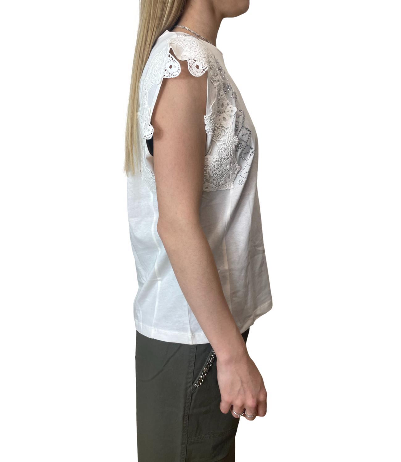 Liu Jo T-shirt Bianco Lana Donna