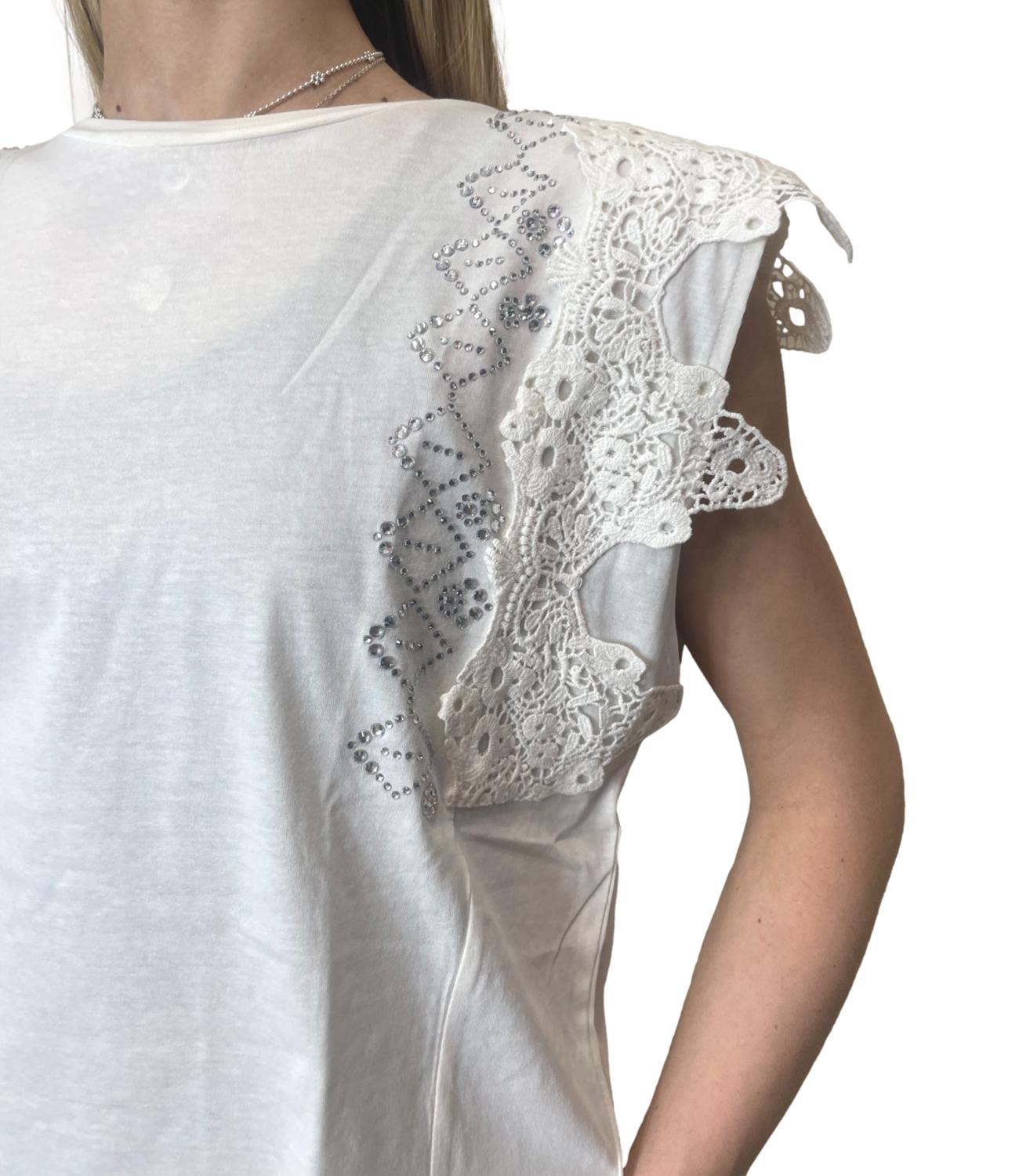 Liu Jo T-shirt Bianco Lana Donna