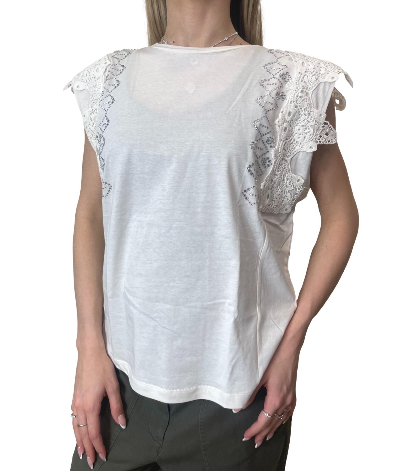 Liu Jo T-shirt Bianco Lana Donna