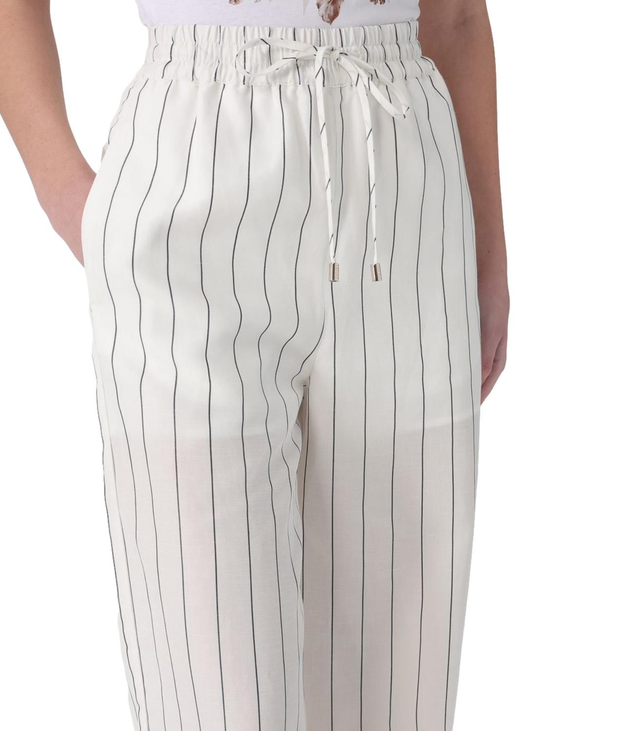 Liu Jo Pantalone Bianco Lana/Nero Donna