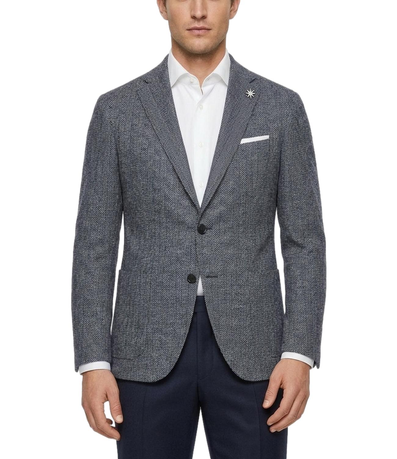 Giacca Manuel Ritz blu spigata