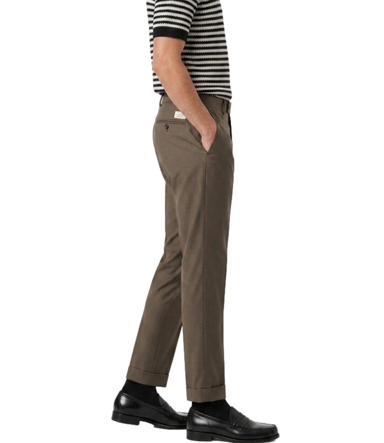 Pantalone Manuel Ritz marrone in fresco lana
