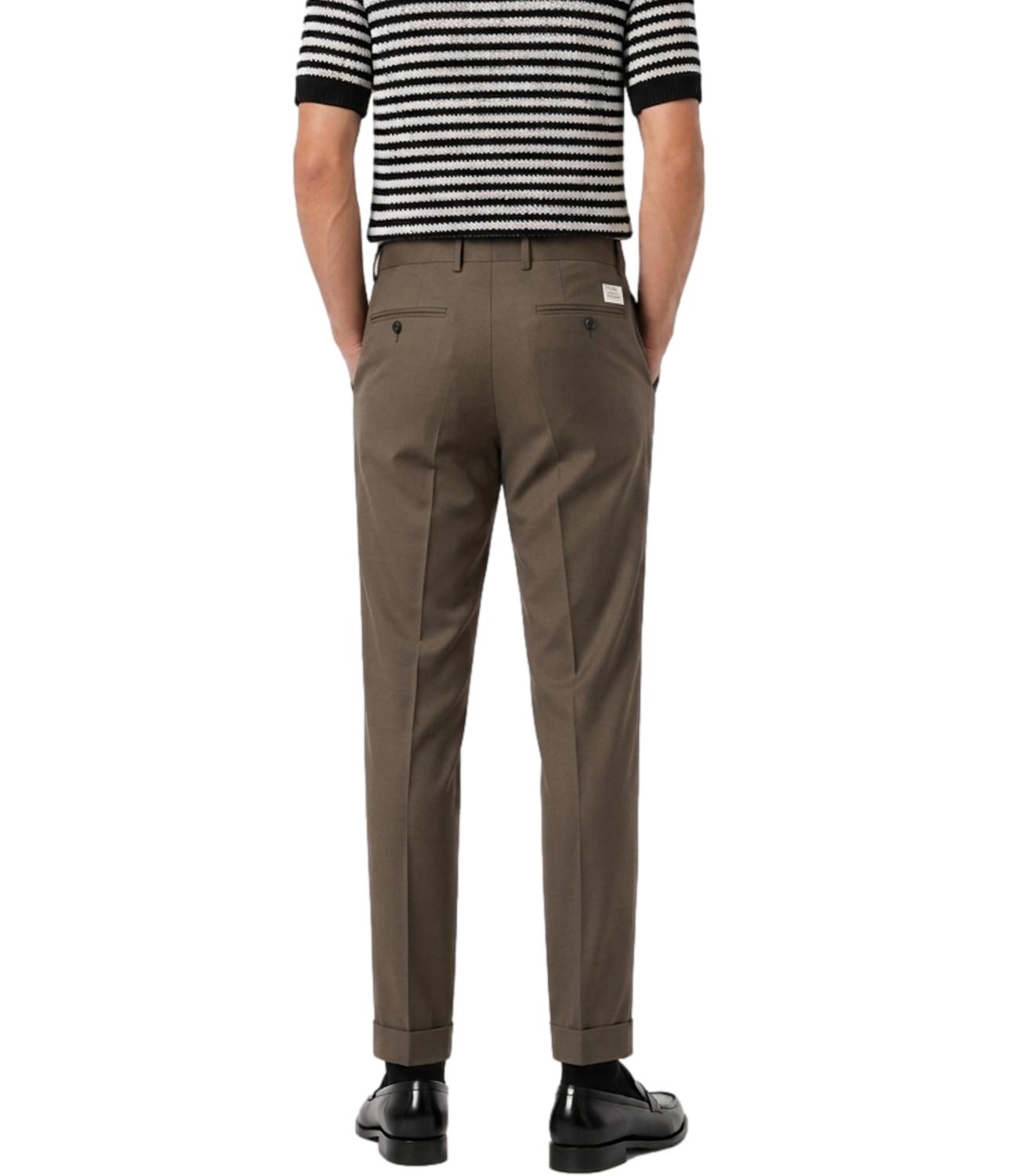 Pantalone Manuel Ritz marrone in fresco lana