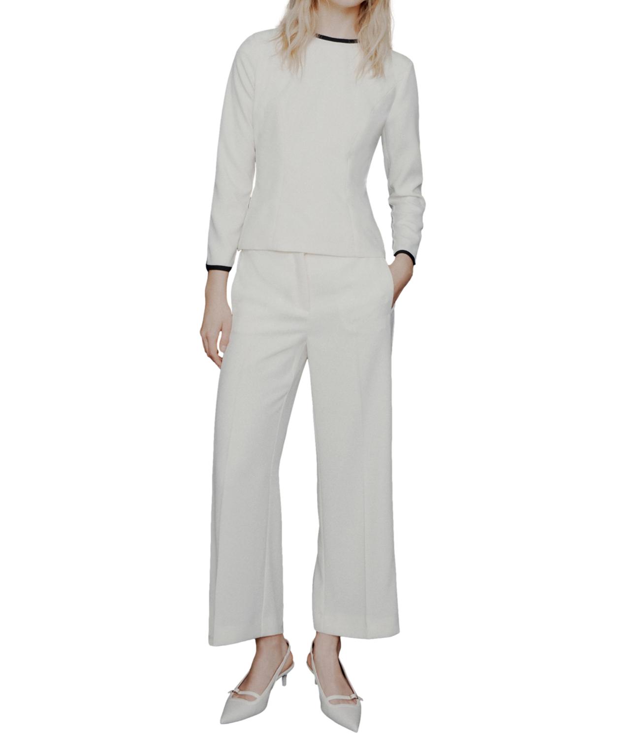 Marella Art.365 Camicia Mltscacco Bianco Lana Donna