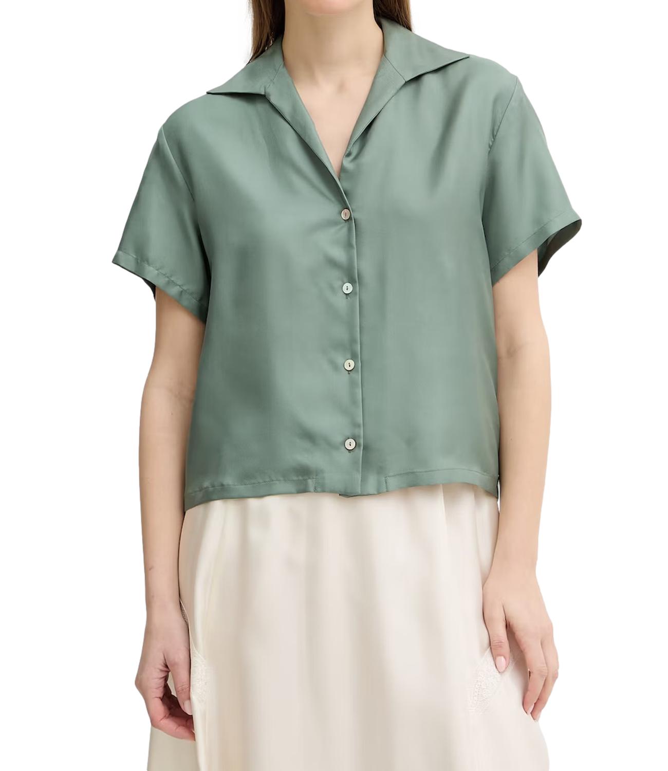 Marella Monochrome Camicia Mlmsegnale Verde Donna