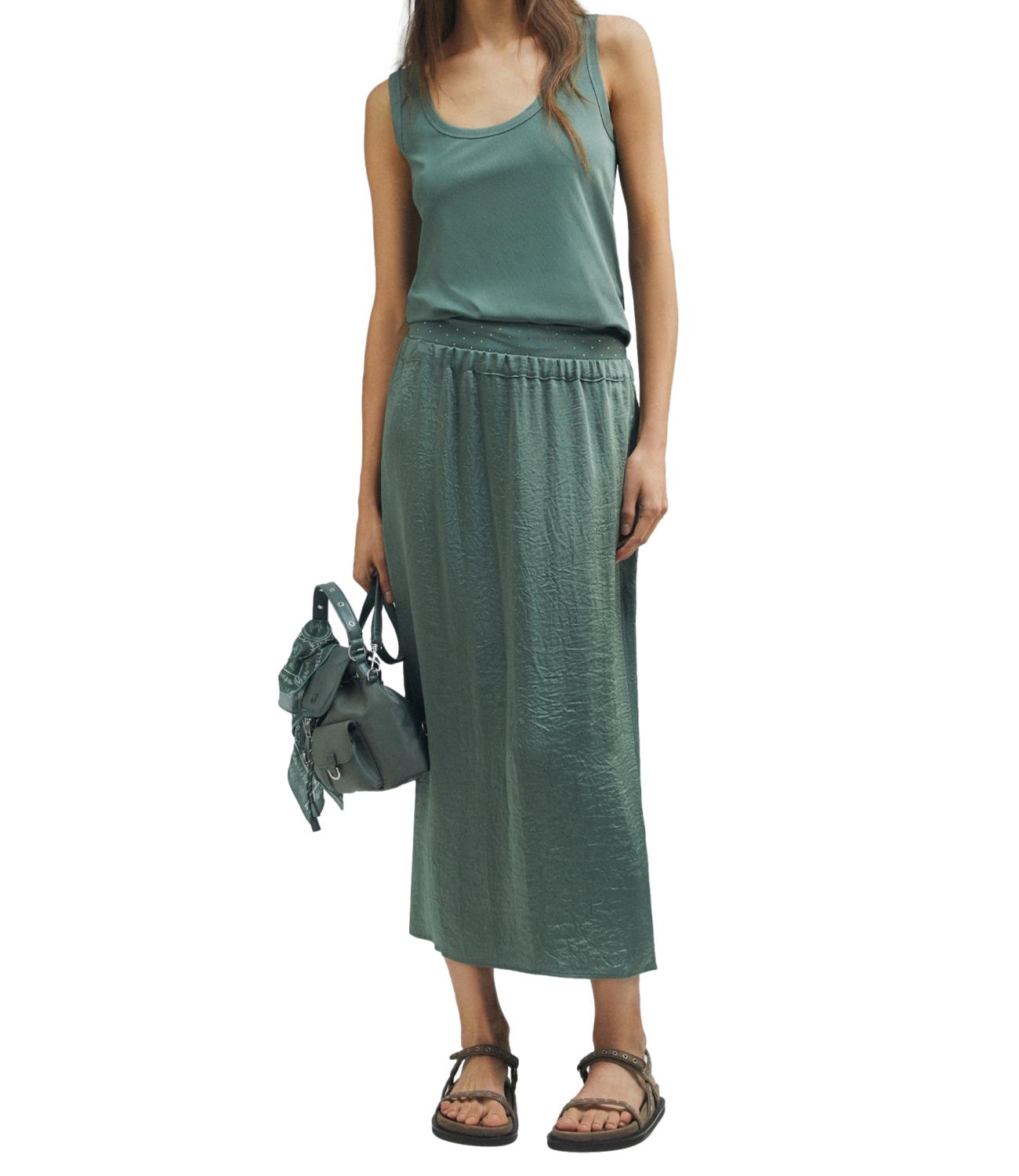 Marella Monochrome canotta Mlmorata verde donna