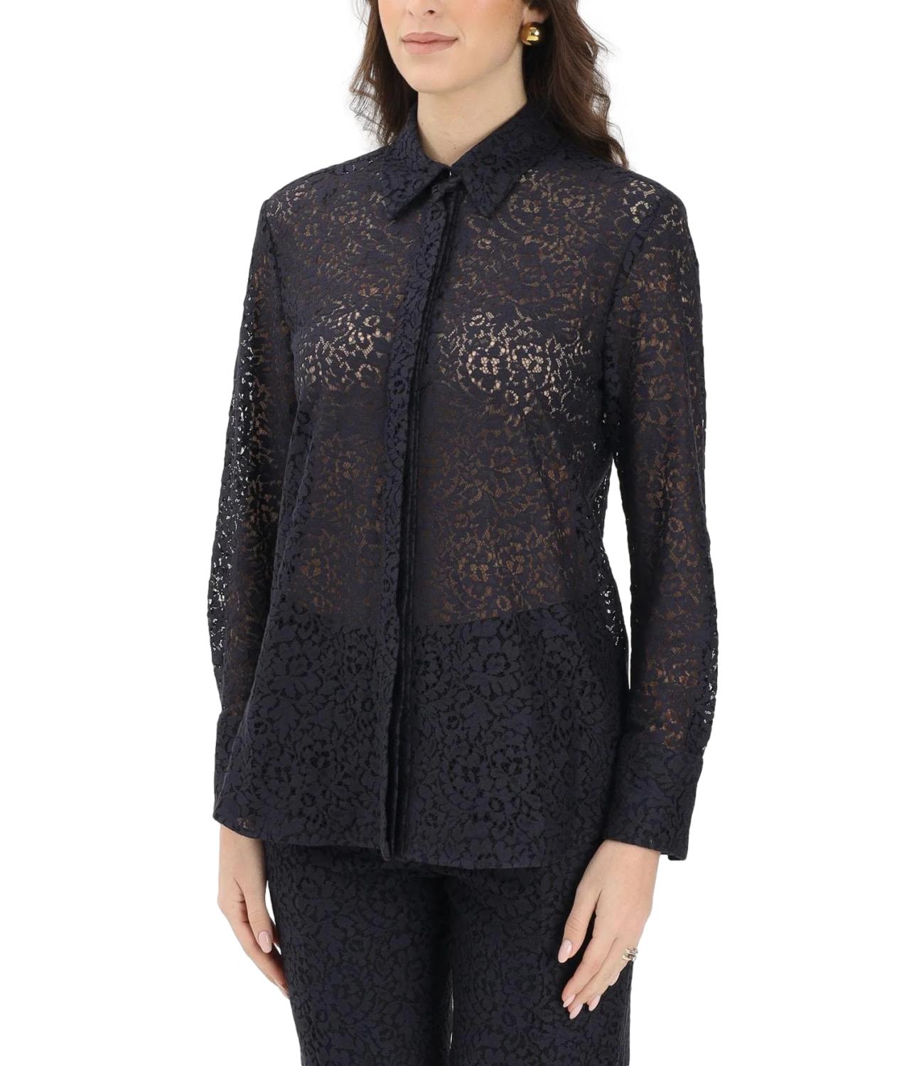 Mstgala camcia pizzo blu scura