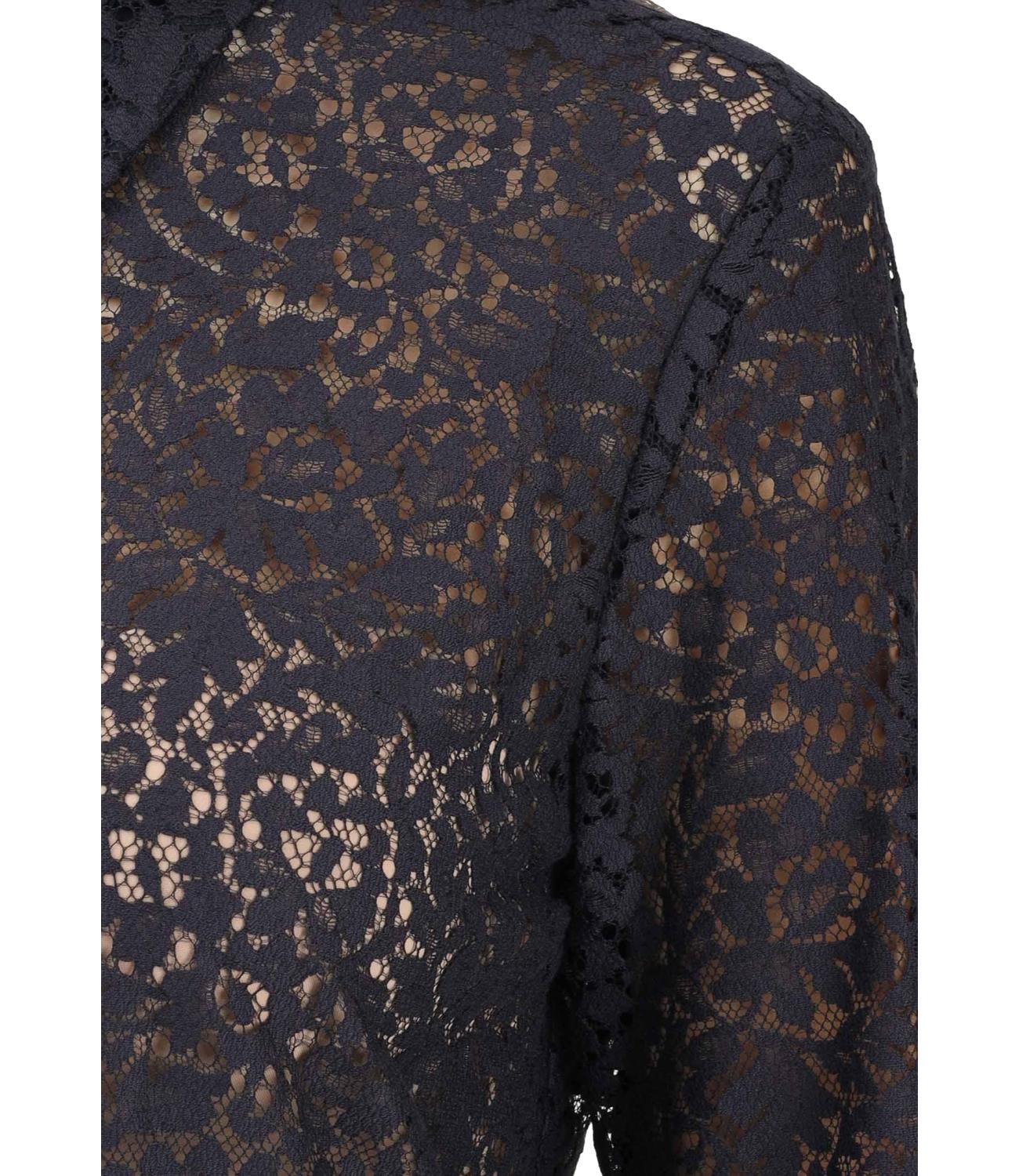 Mstgala camcia pizzo blu scura