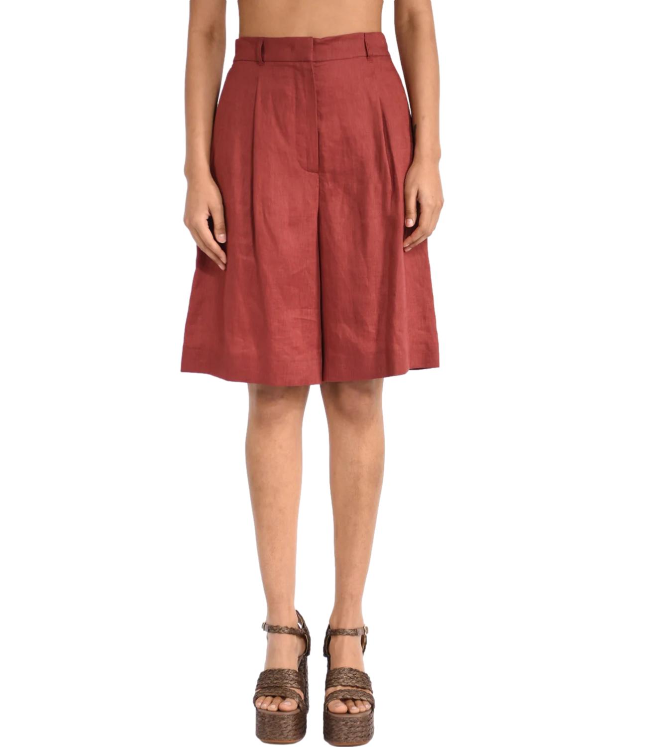 Mstcaravan pantalone corto ROSSo largo