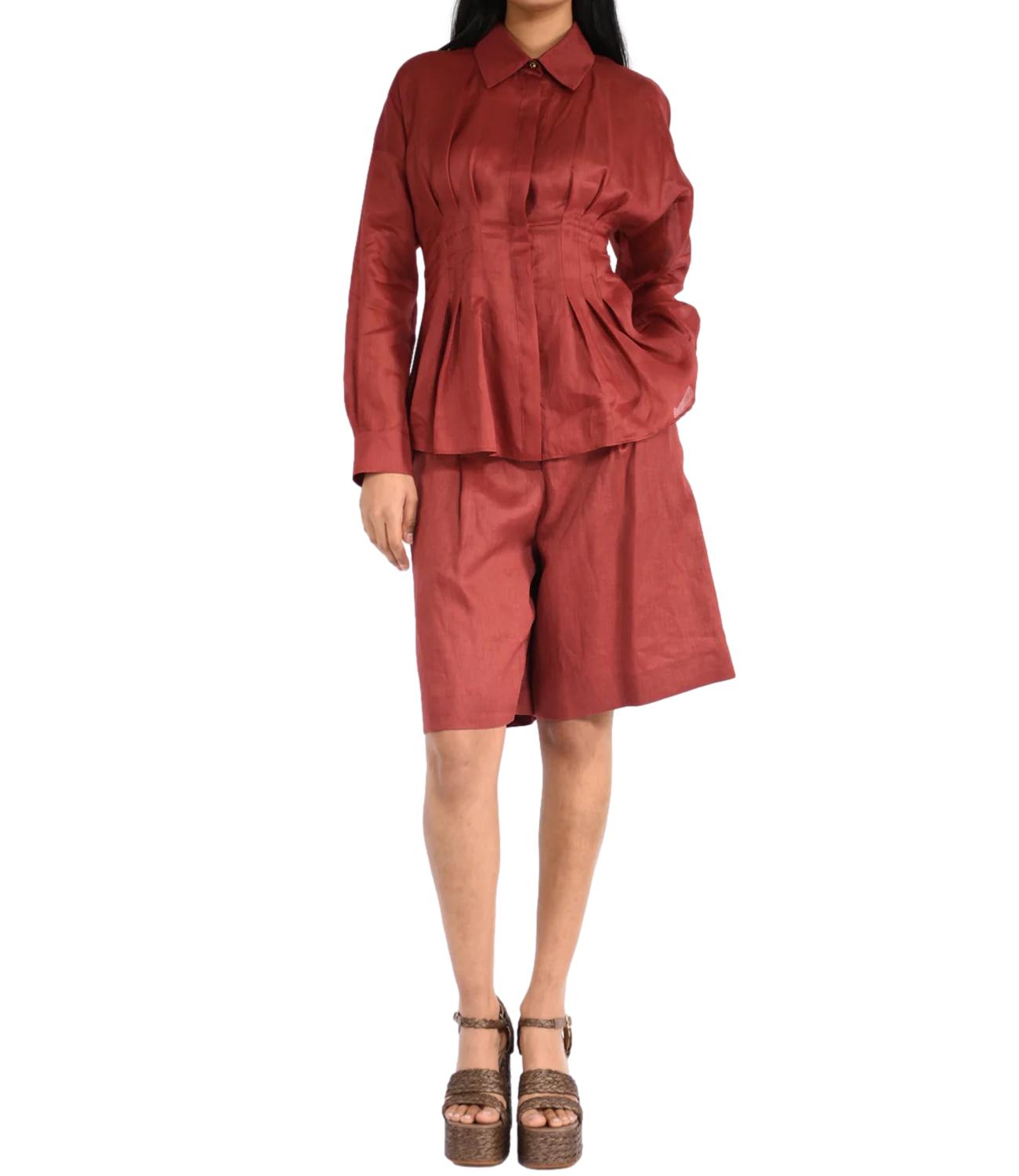 Mstcaravan pantalone corto ROSSo largo
