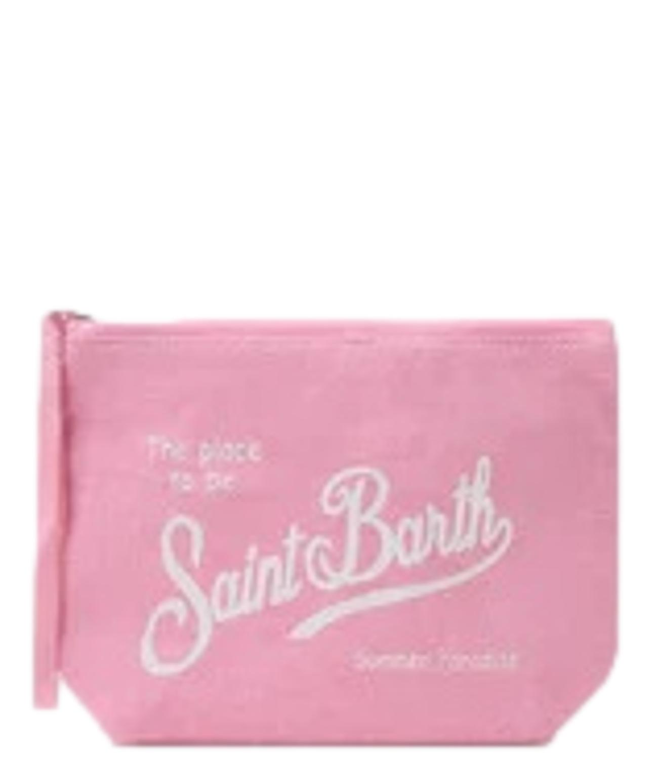 Aline pochette in lino rosa donna