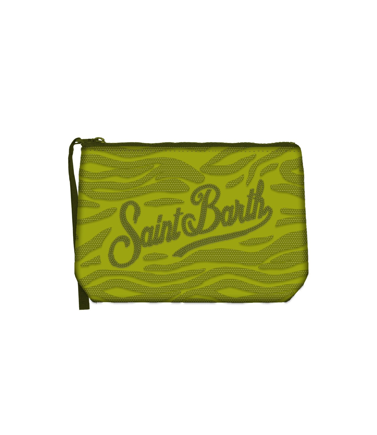 MC2 Saint Barth Pochette Aline Strass Zebra Verde Donna