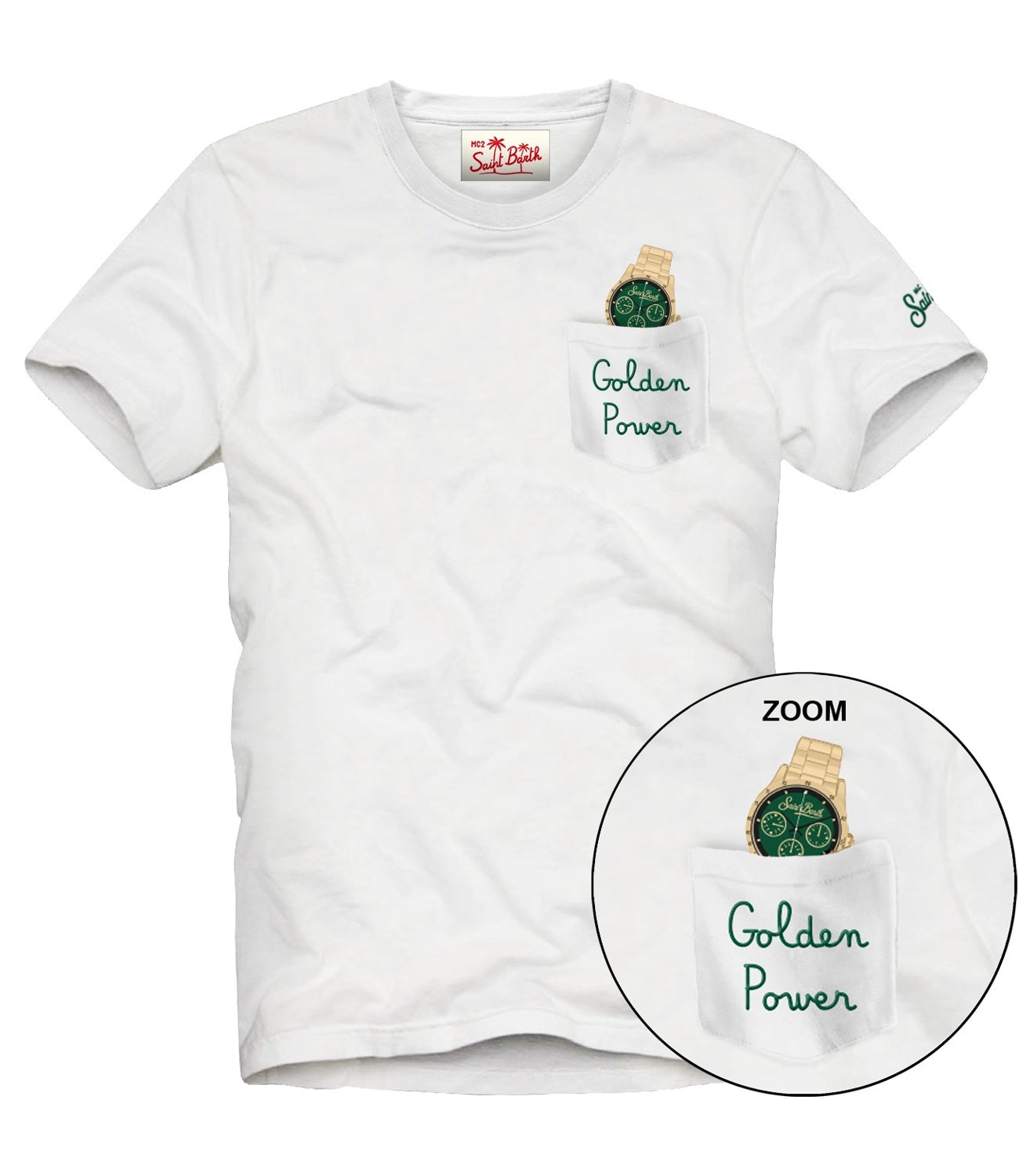 MC2 Saint Barth T-shirt Austin Golden Power Bianca Uomo
