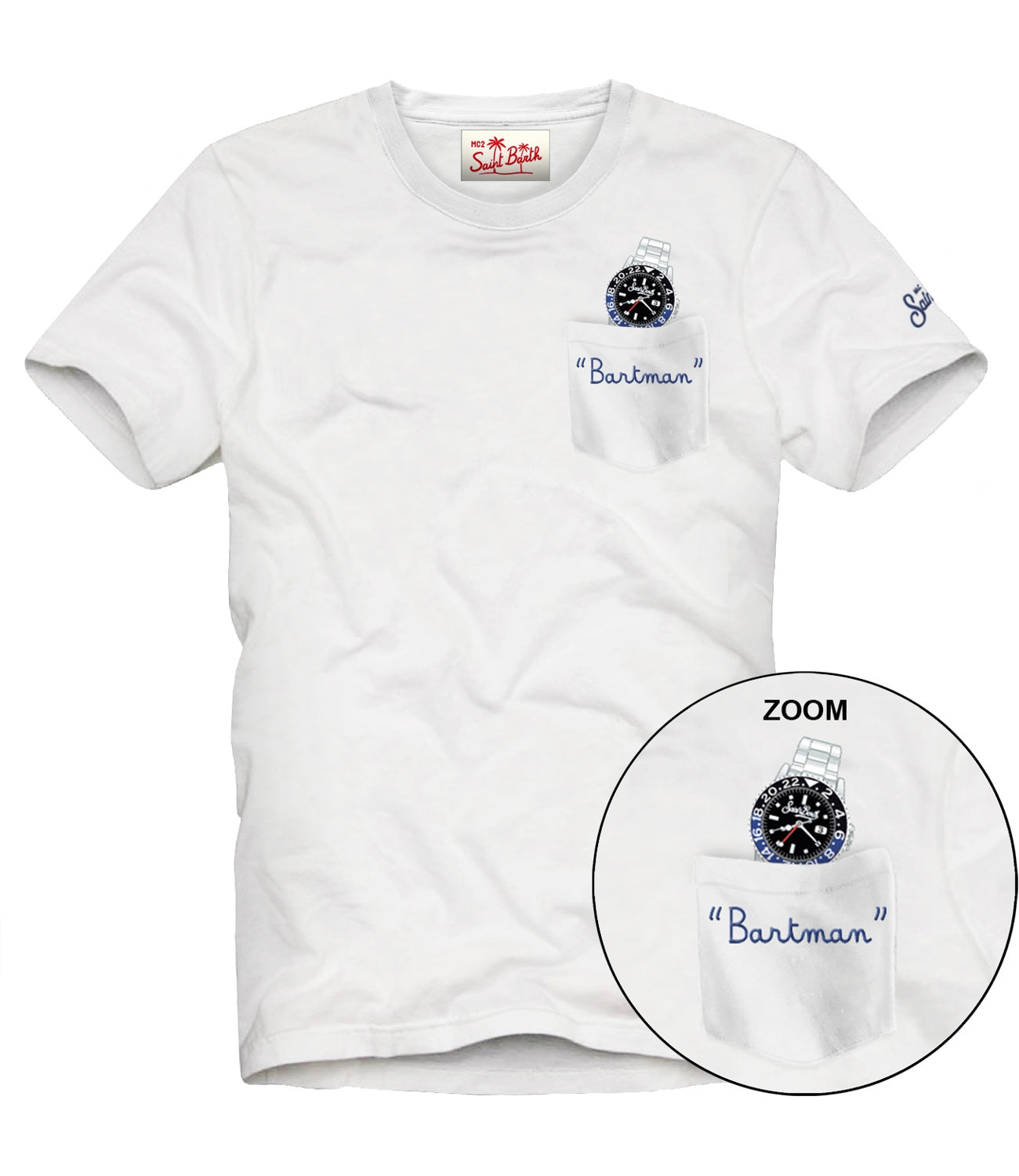 MC2 Saint Barth T-shirt Austin Bartman Bianca Uomo