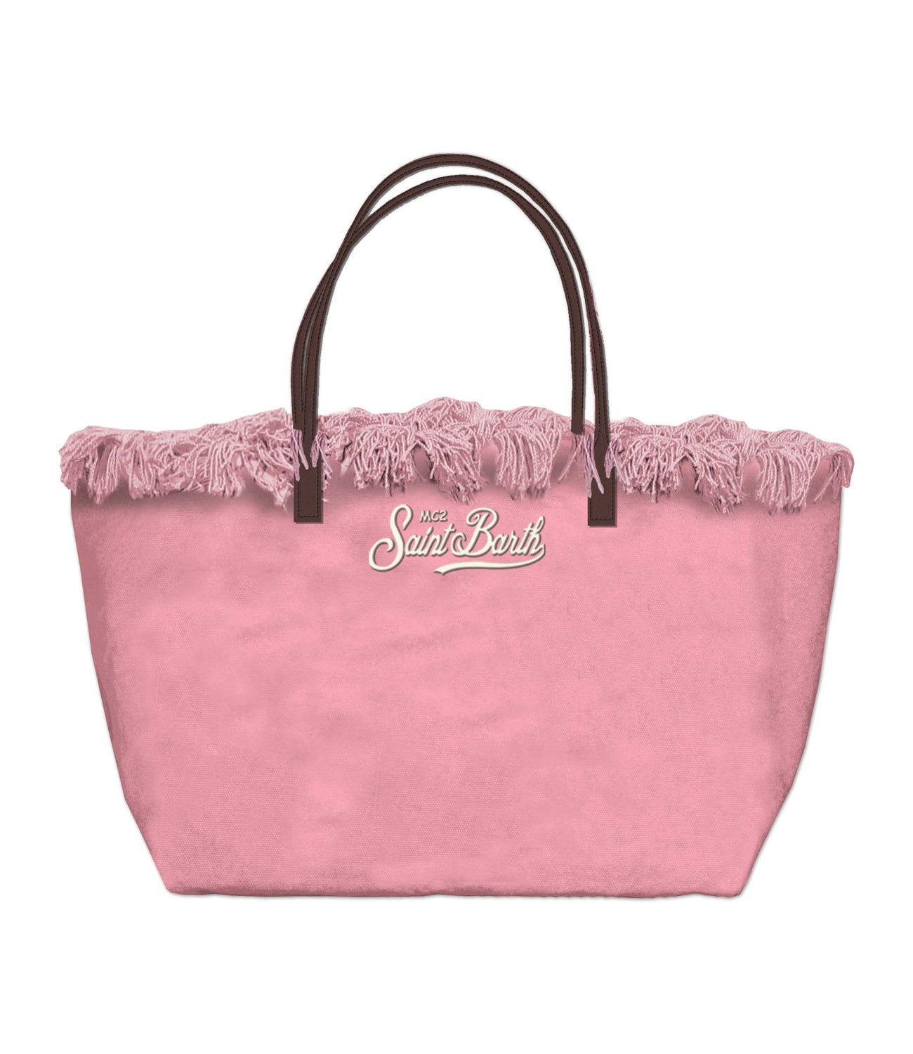 MC2 Saint Barth borsa City bag mid fringe rosa