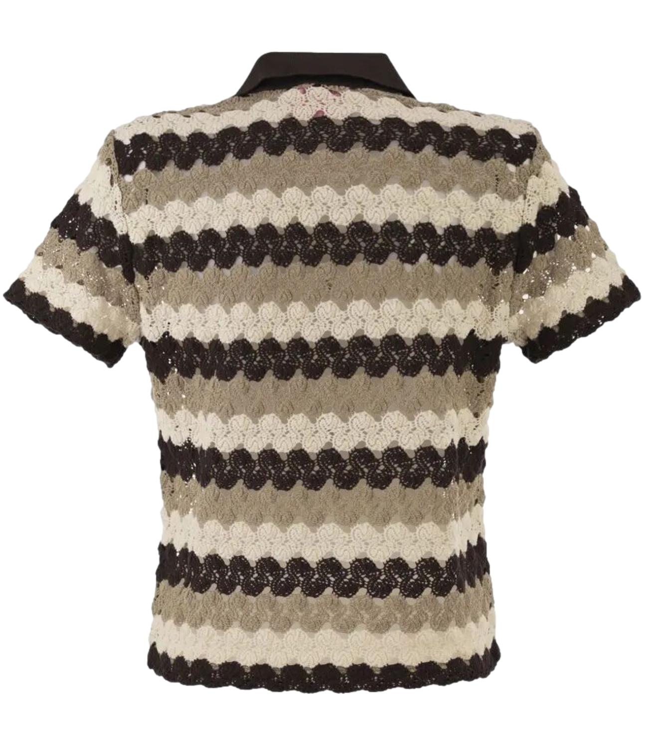 MC2 Saint Barth Polo Lala Crochet Beige Donna