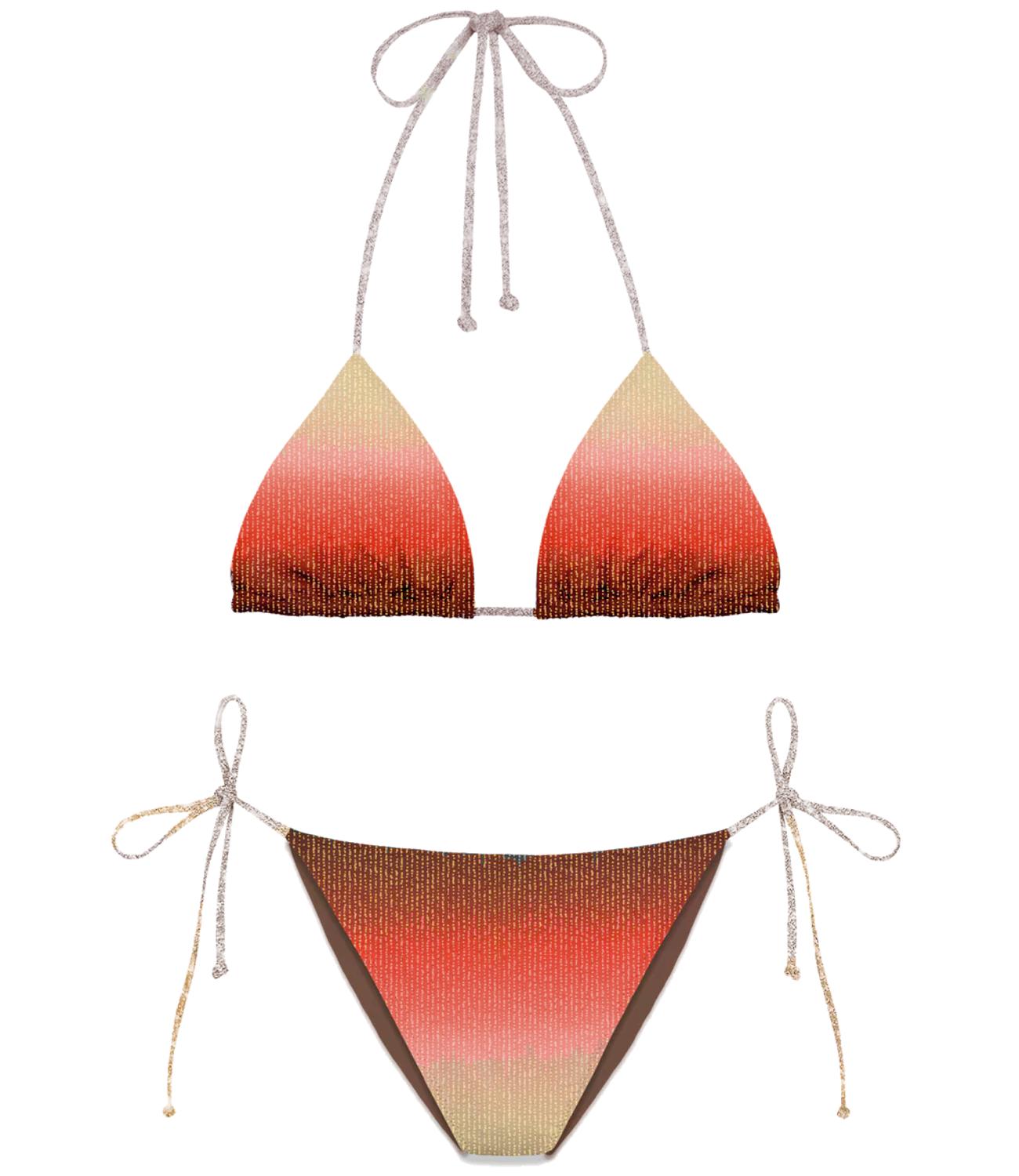 MC2 Saint Barth Completo Bikini Levyne Overlock Oro Donna